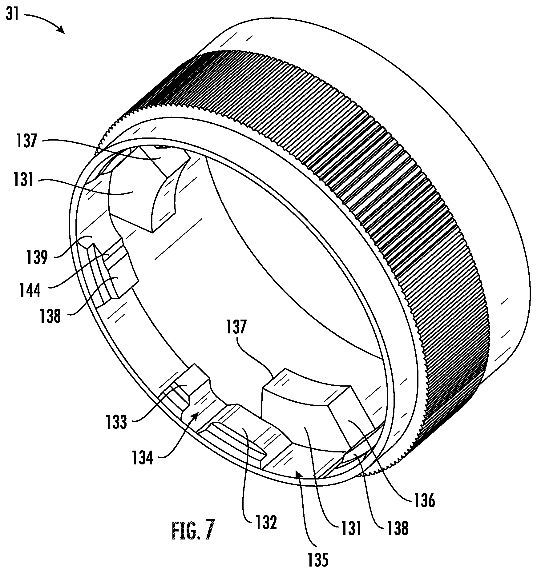 Patent US12303984 Figure 7 – Chuck with lock sleeve