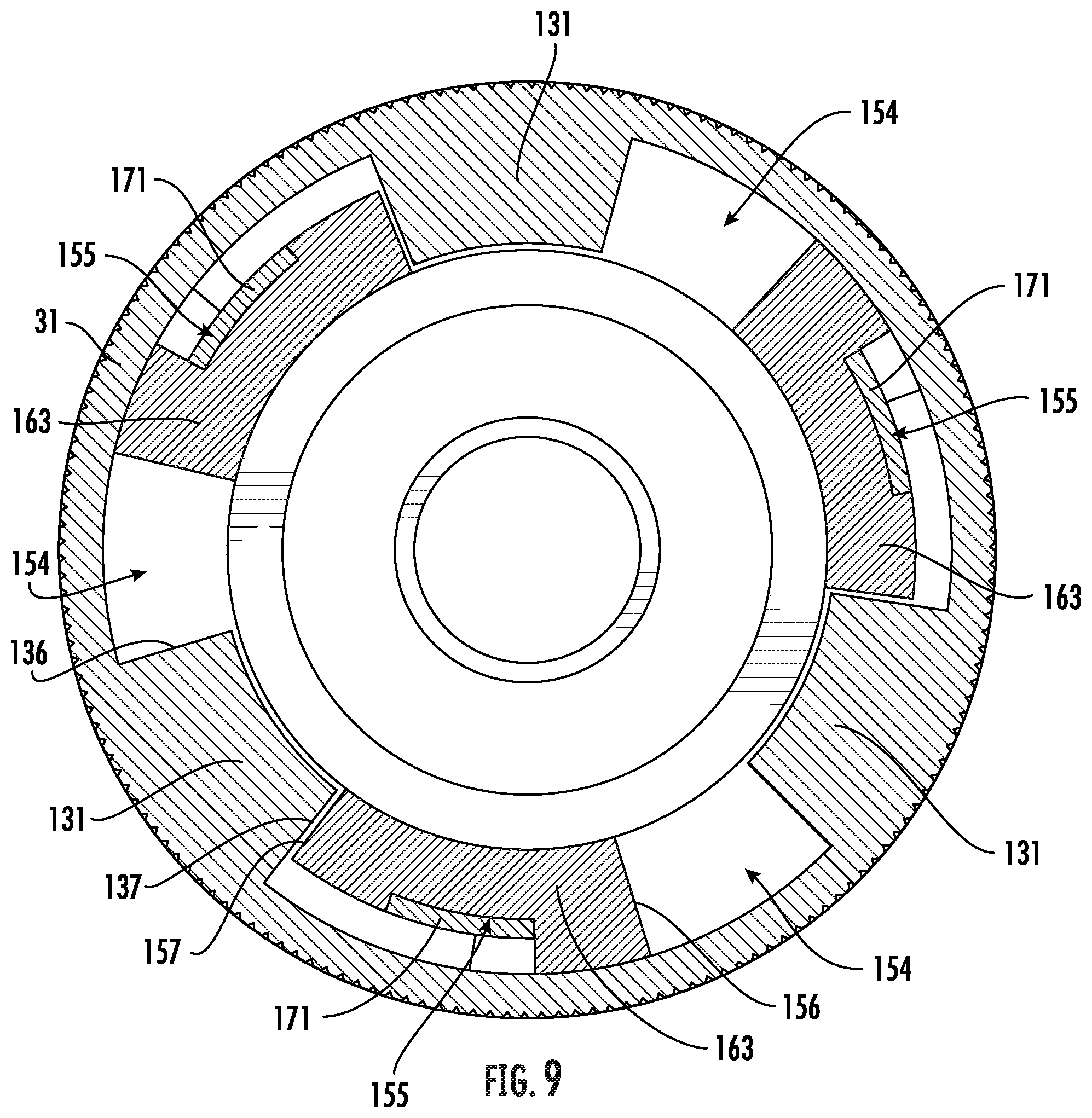 Patent US12303984 Figure 9 – Chuck with lock sleeve