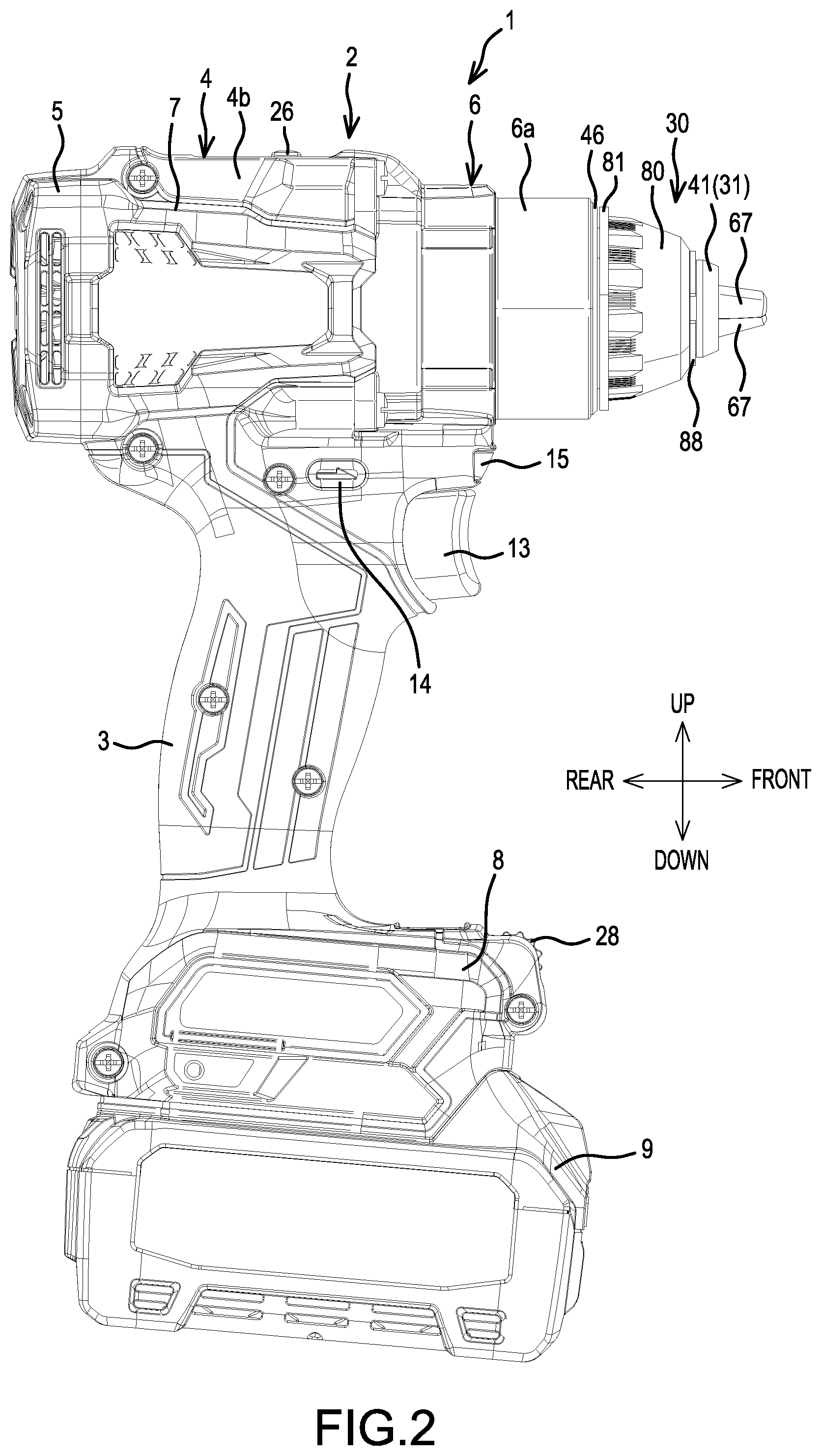 Patent US12303985 Figure 2 – Driver drill