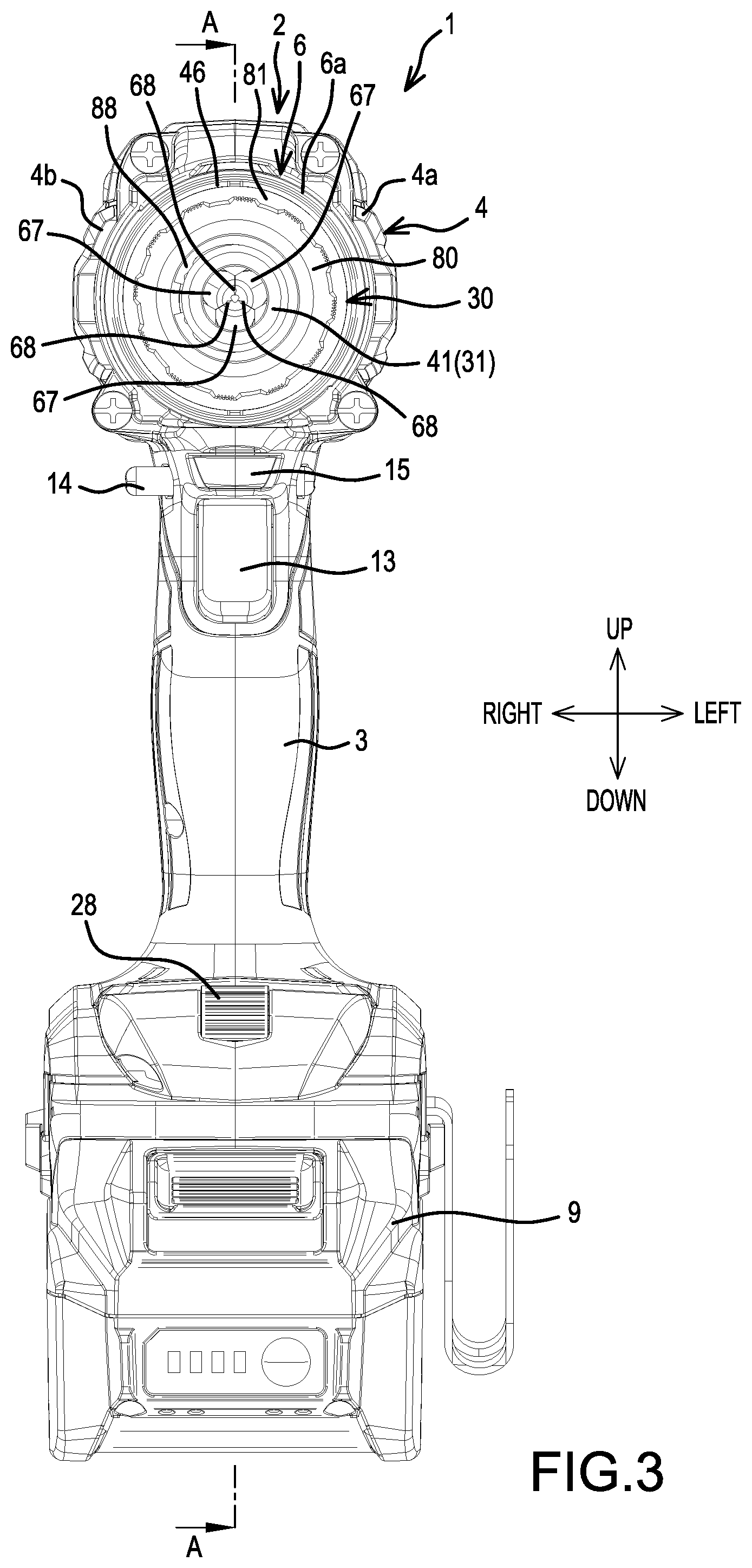 Patent US12303985 Figure 3 – Driver drill