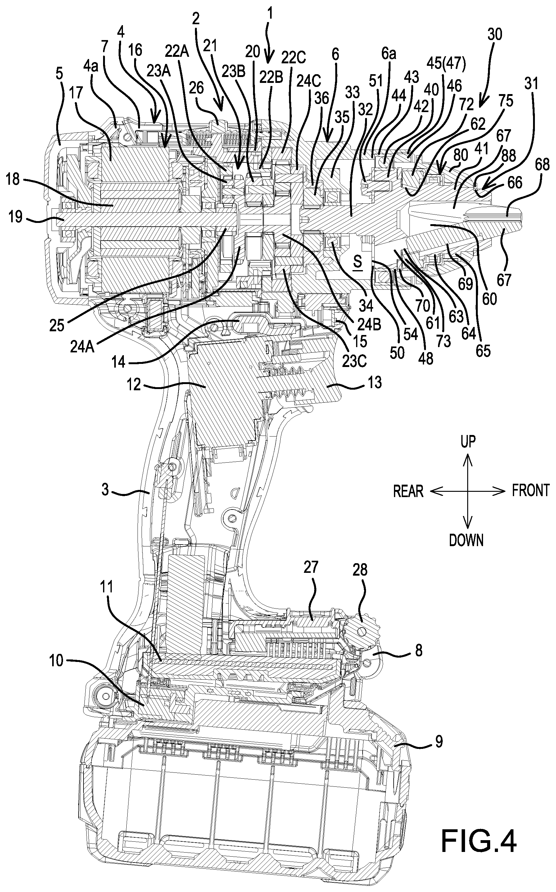 Patent US12303985 Figure 4 – Driver drill