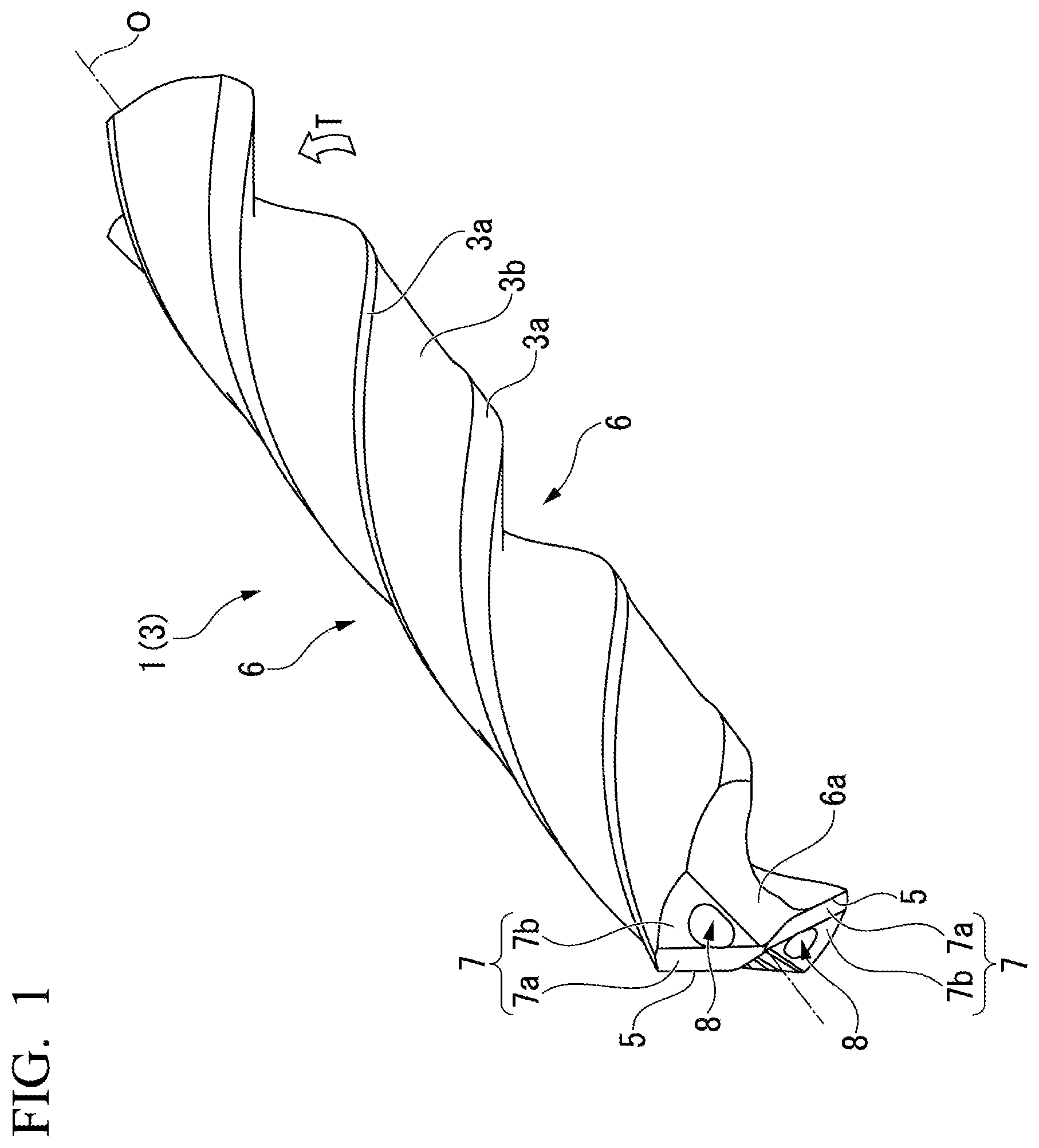 Patent US12303986 Figure 1 – Rotating tool with coolant hole