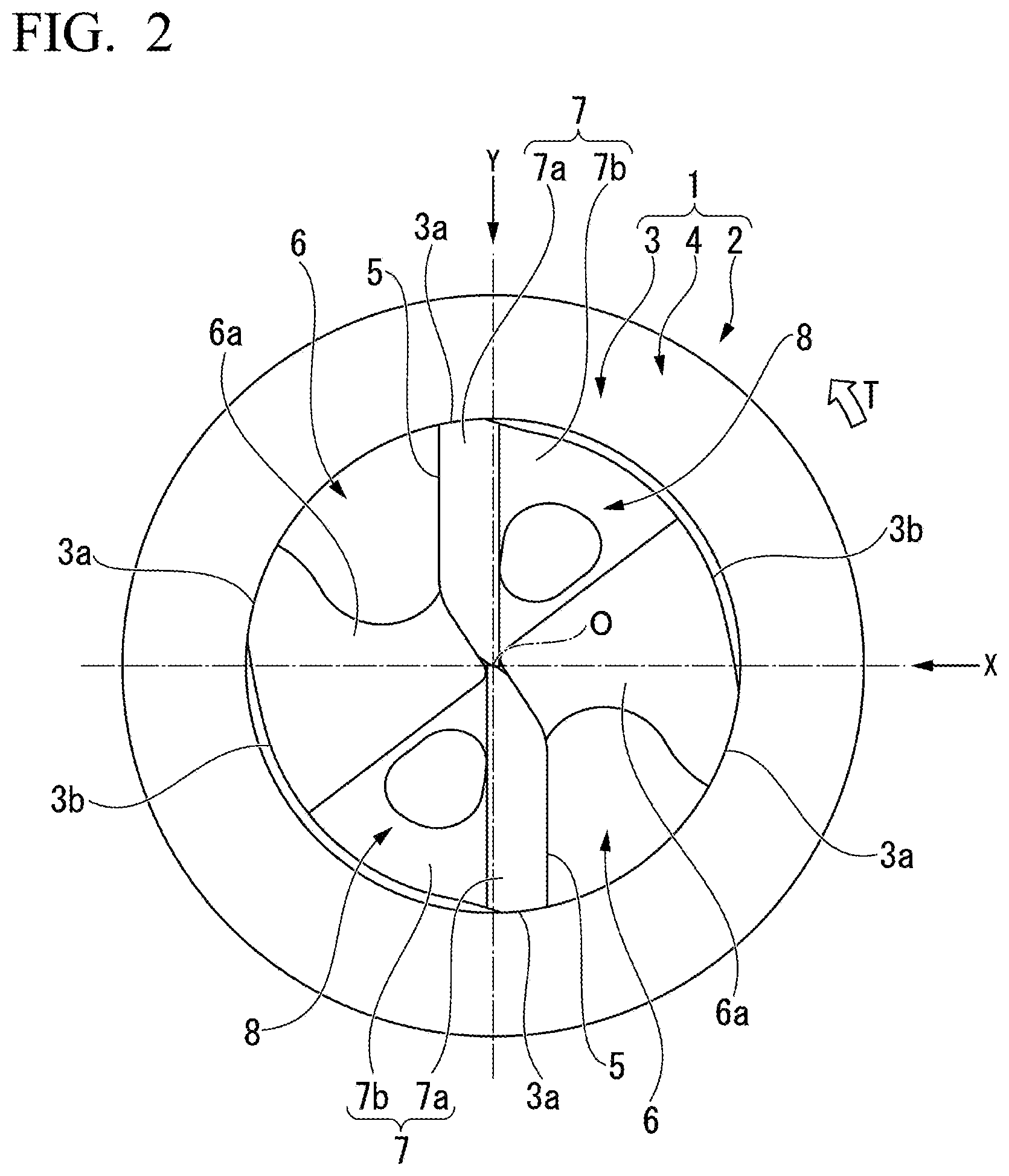 Patent US12303986 Figure 2 – Rotating tool with coolant hole