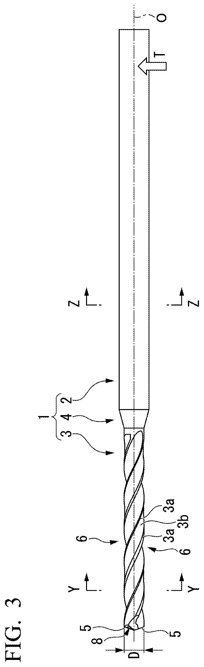 Patent US12303986 Figure 3 – Rotating tool with coolant hole