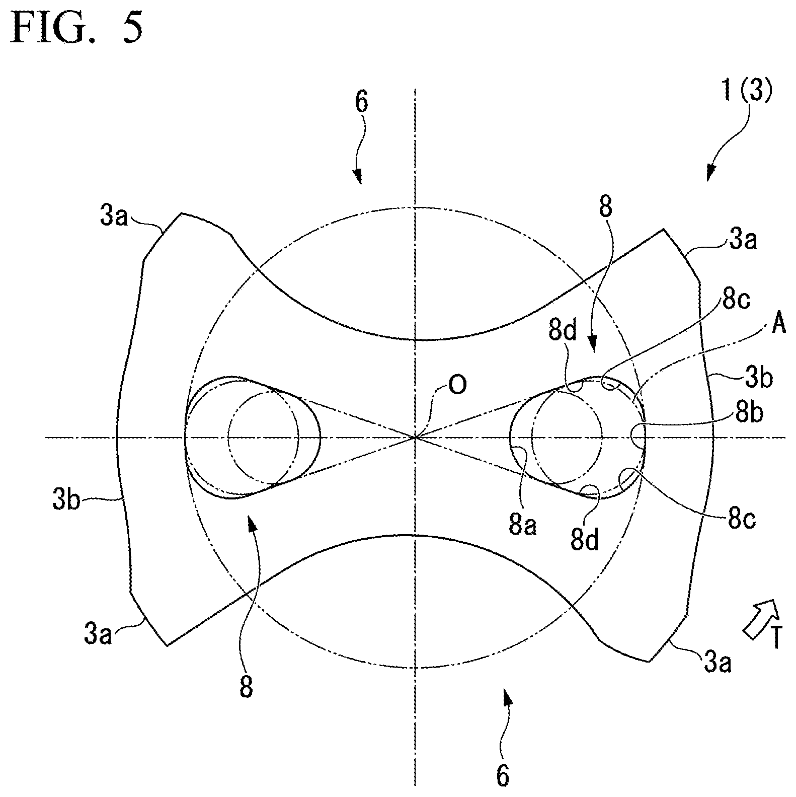 Patent US12303986 Figure 5 – Rotating tool with coolant hole