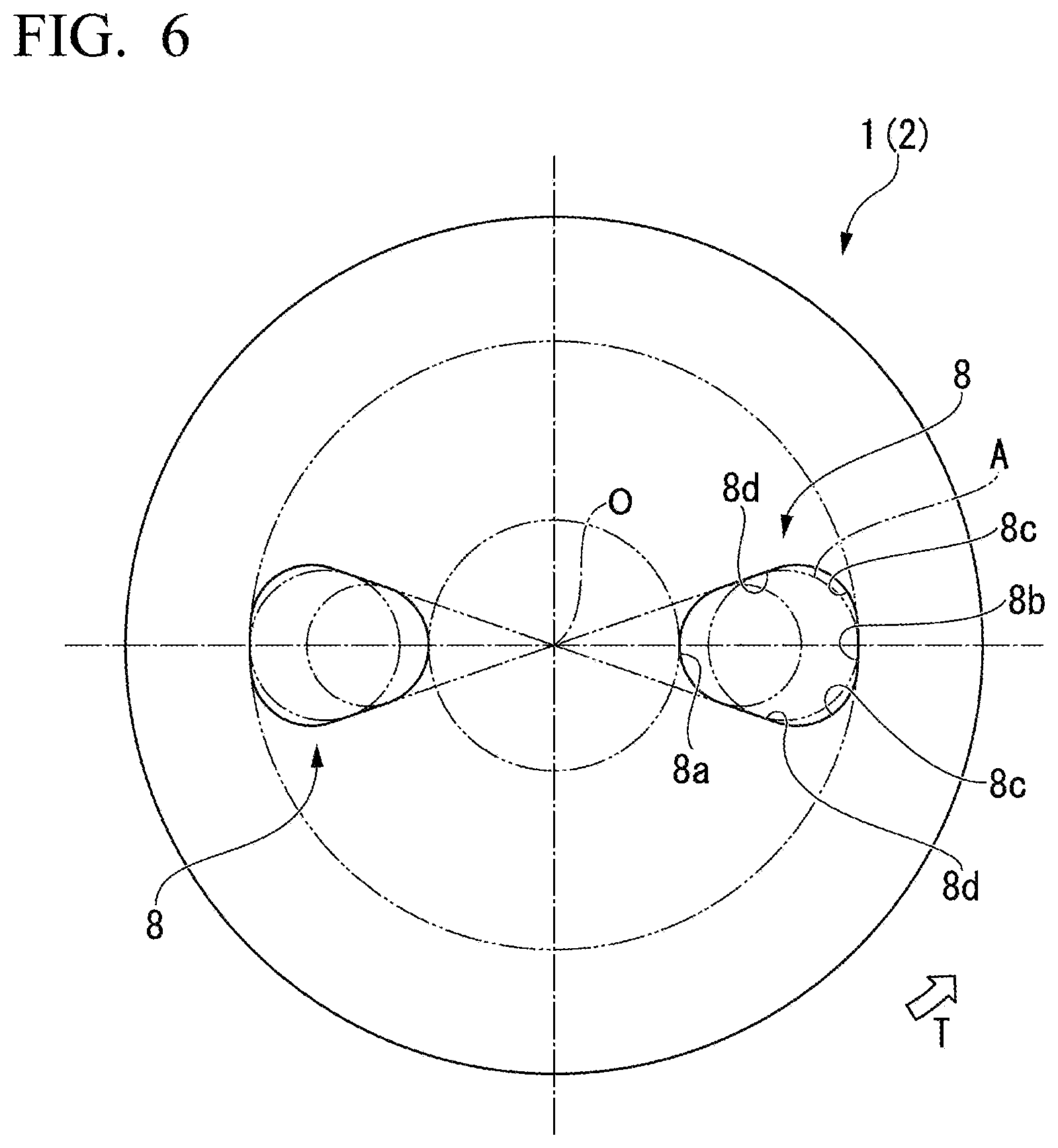Patent US12303986 Figure 6 – Rotating tool with coolant hole