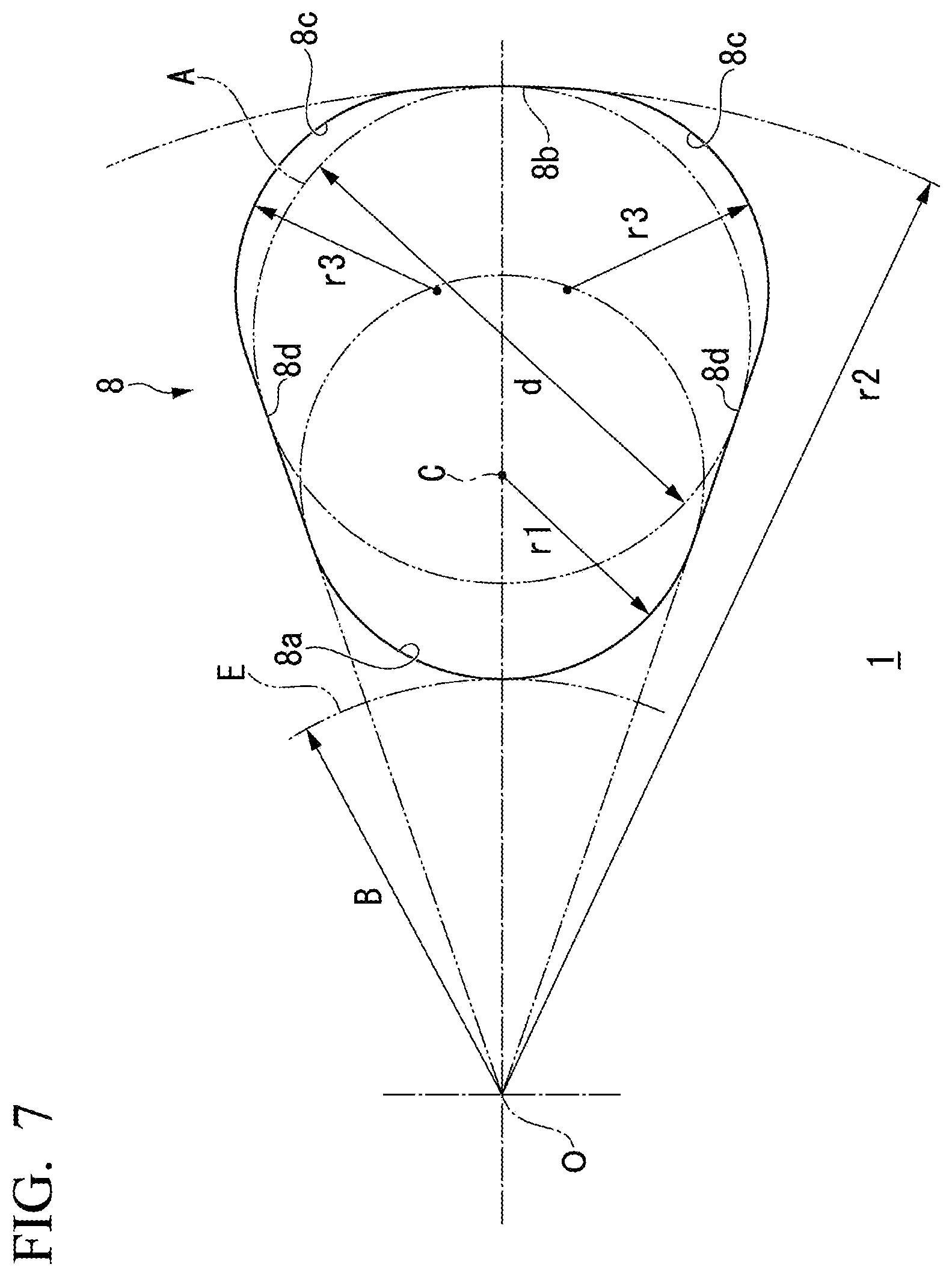 Patent US12303986 Figure 7 – Rotating tool with coolant hole