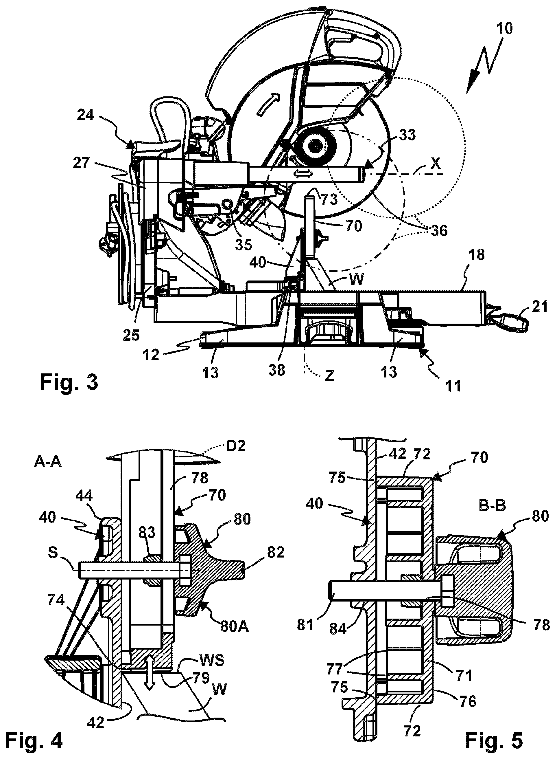 Patent US12303988 Figure 2 – Machine tool comprising a lateral contact body and an abutment body