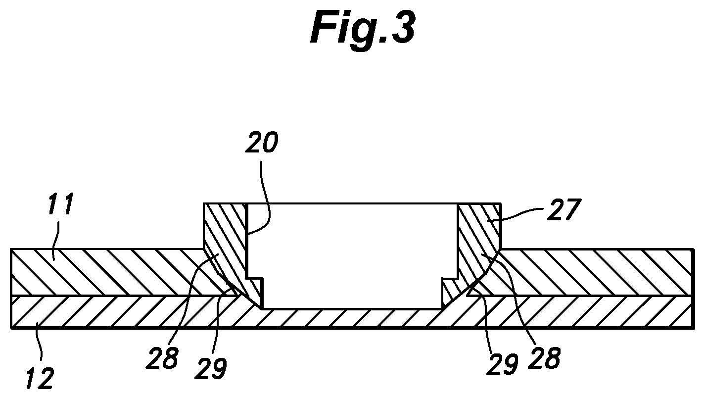 Patent US12303996 Figure 3 – Welded structure and friction stir welding device