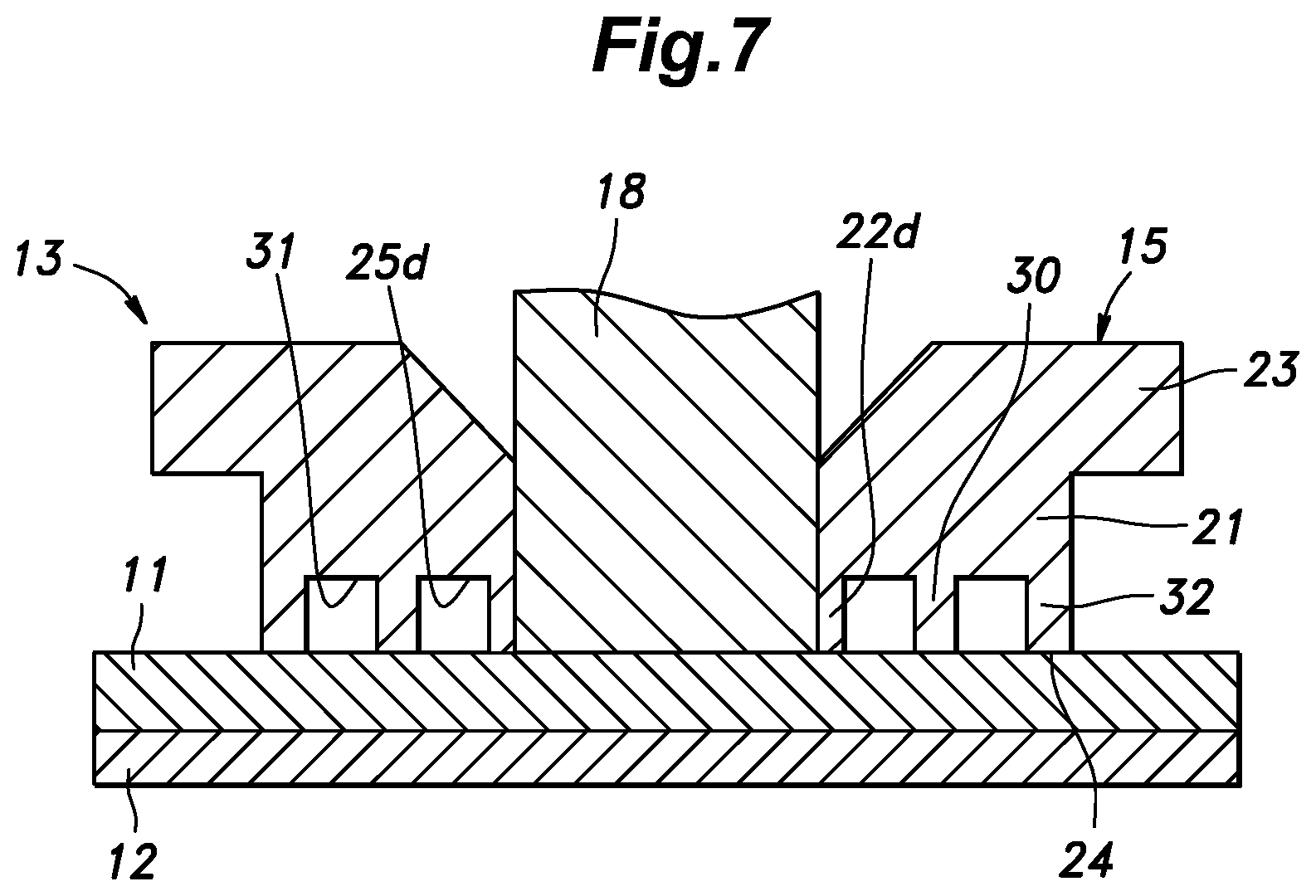 Patent US12303996 Figure 7 – Welded structure and friction stir welding device