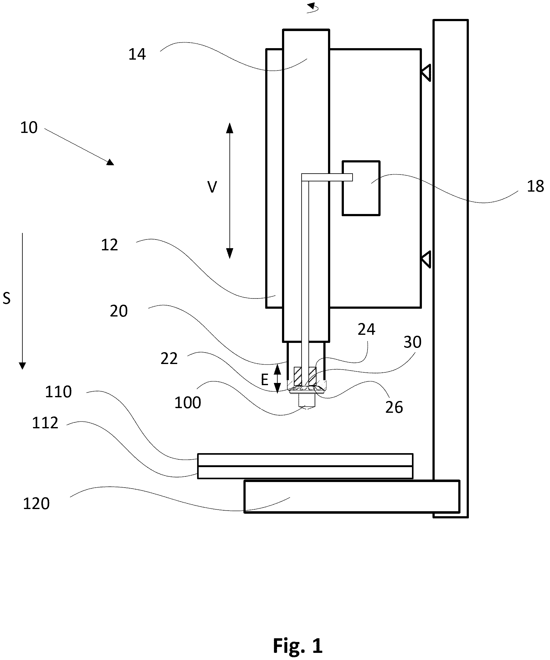 Patent US12303997 Figure 1 – Device for setting a connecting element