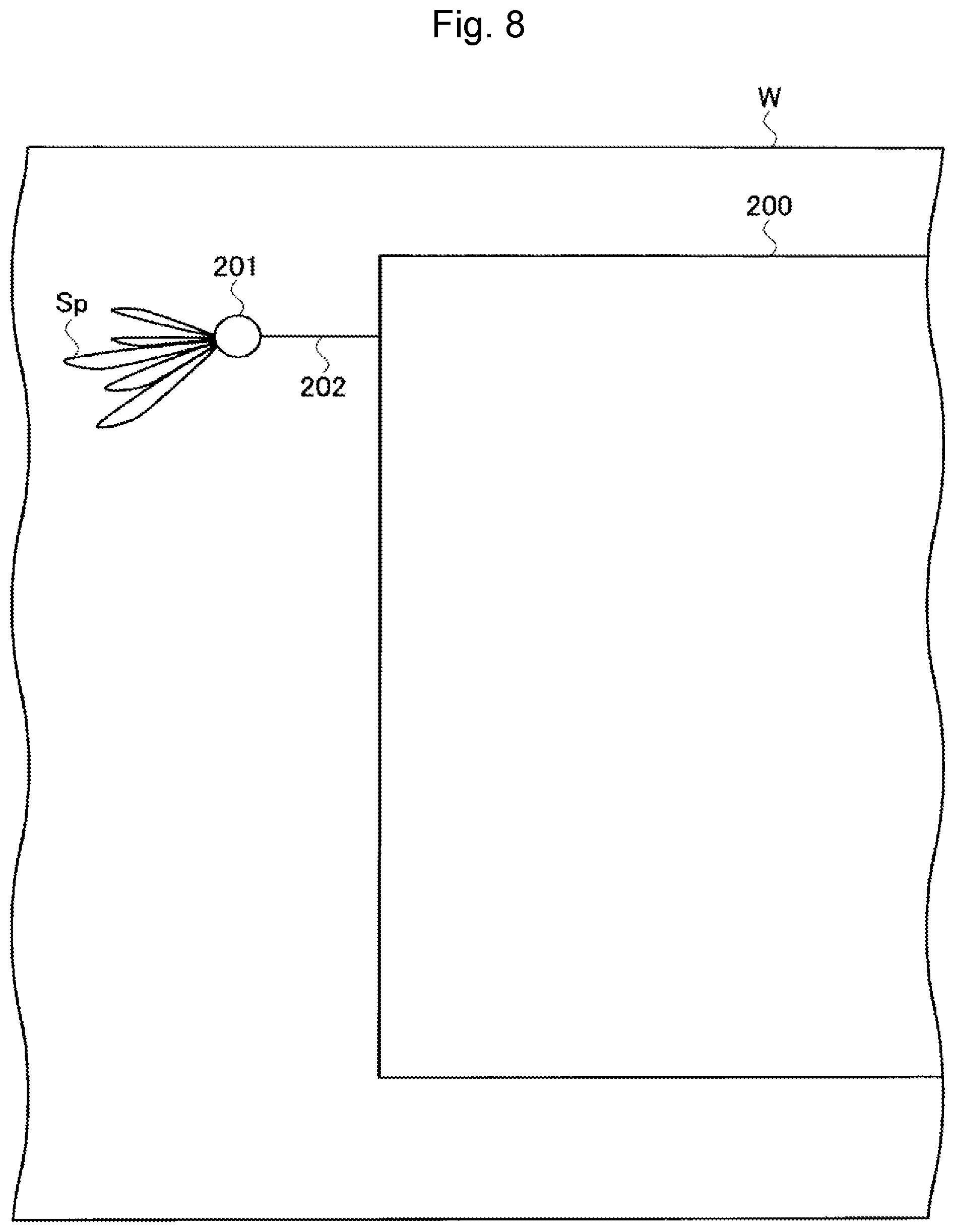 Patent US12304003 Figure 8 – Processing program creation device, method for determining scattering direction of molten metal, laser processing machine, and laser processing method