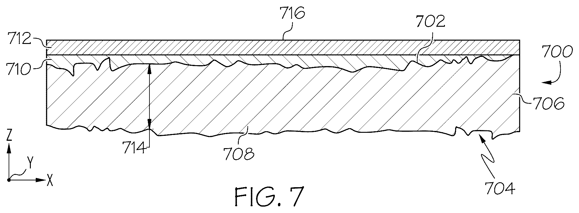 Patent US12304005 Figure 11 – Sacrificial layers to enable laser cutting of textured substrates