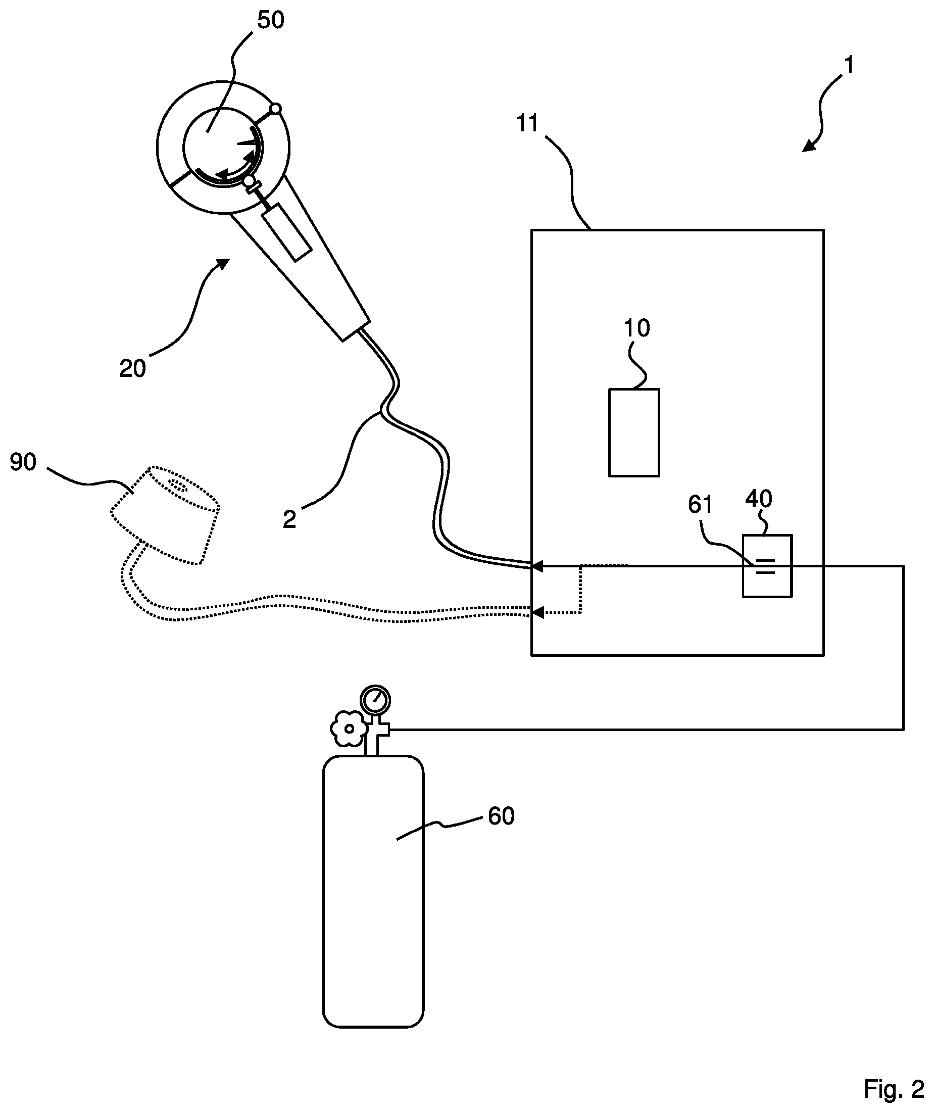 Patent US12304012 Figure 2 – Orbital welding device with simpler handling of the measurement of residual oxygen