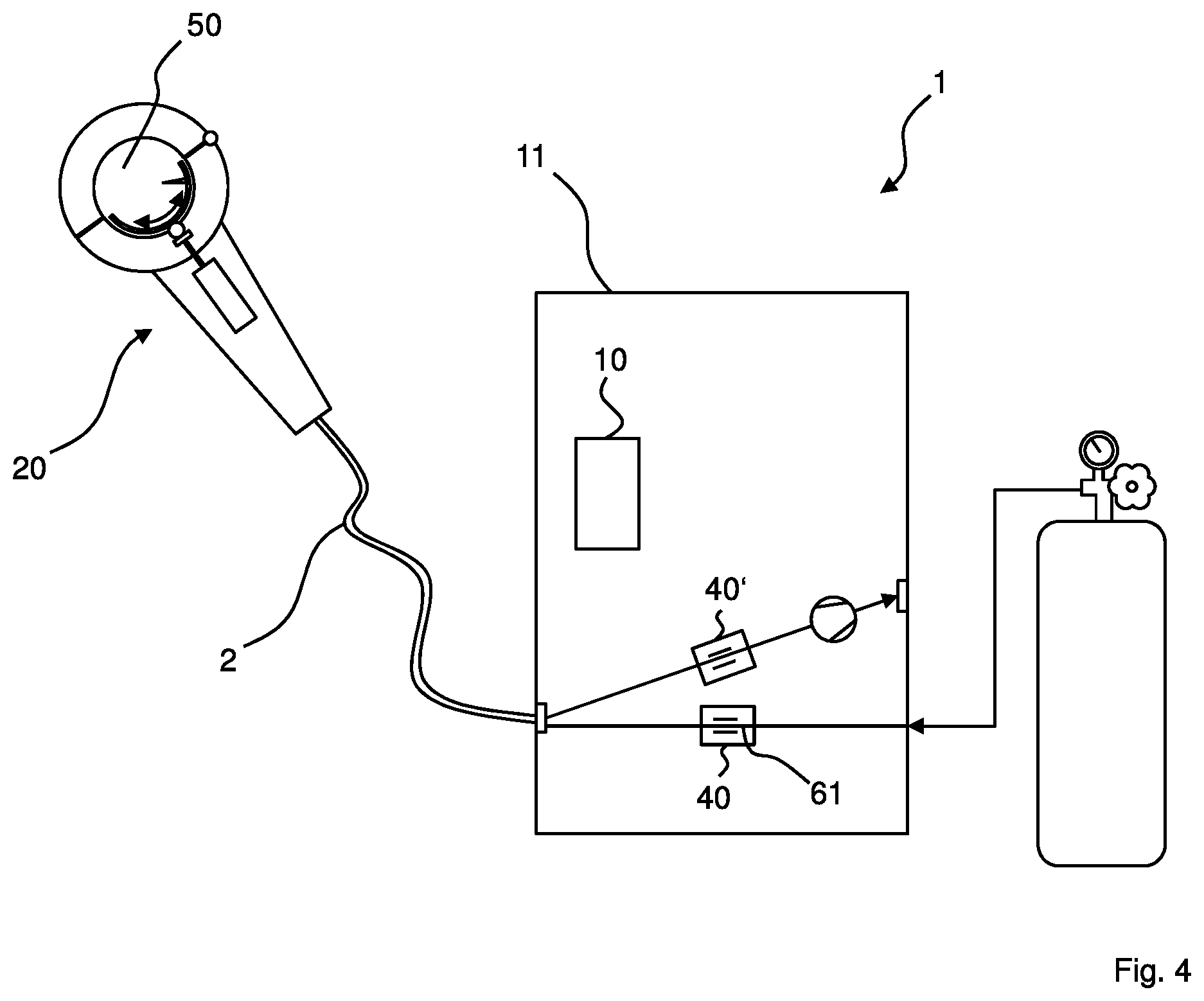 Patent US12304012 Figure 4 – Orbital welding device with simpler handling of the measurement of residual oxygen