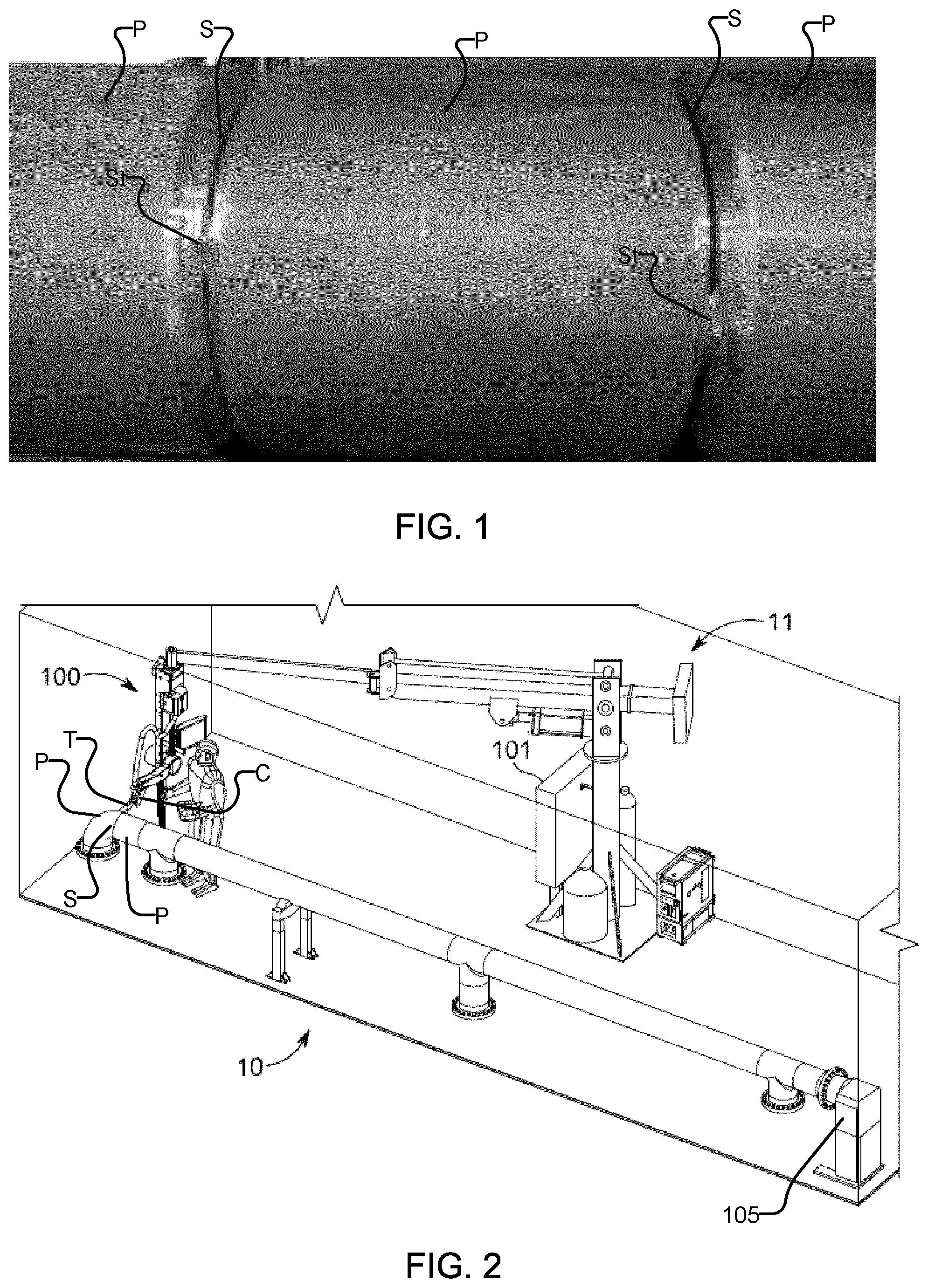 Patent US12304013 Figure 1 – Systems and methods for seam tracking in pipe welding
