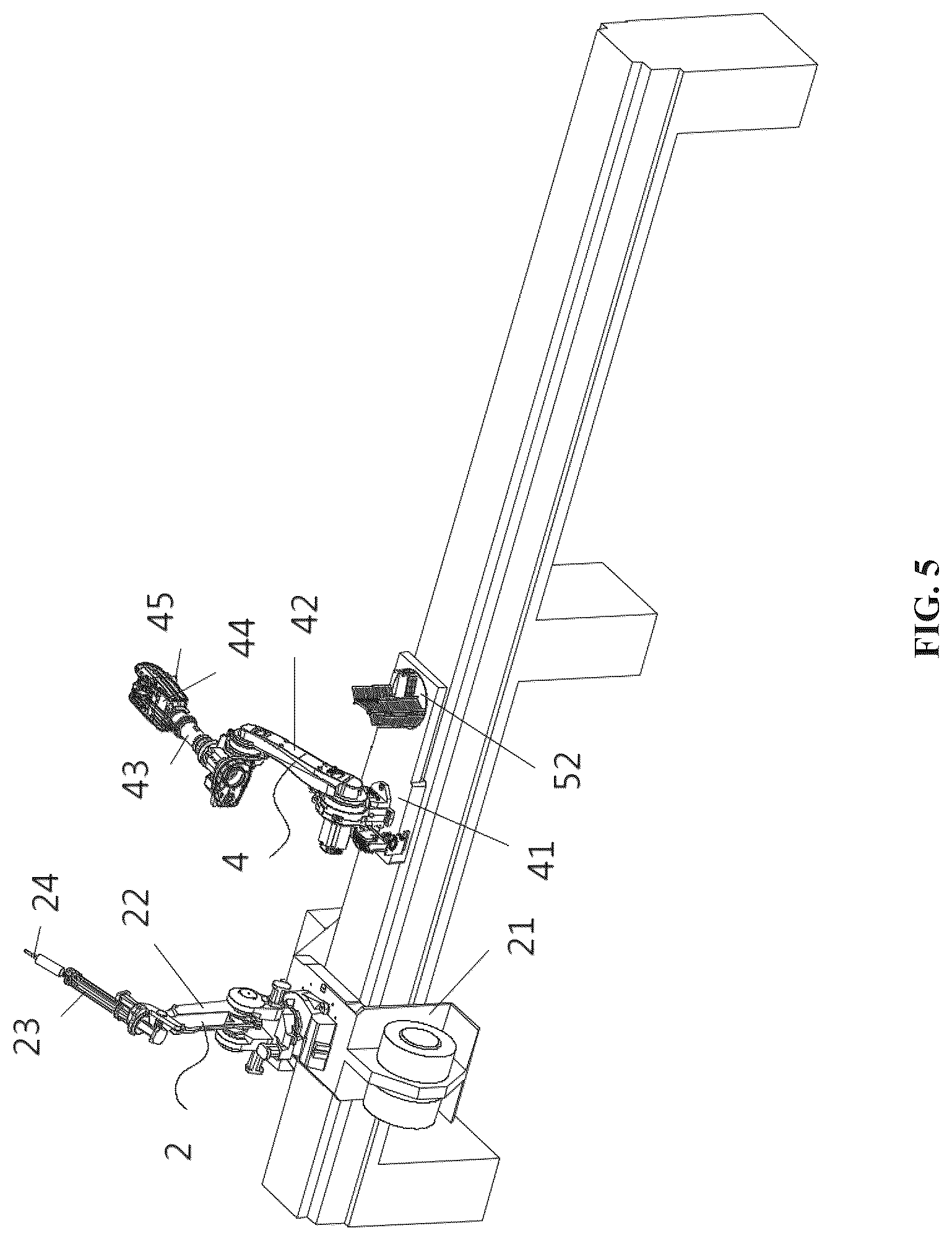Patent US12304014 Figure 5 – Automatic welding production line for large complex workpiece and production method