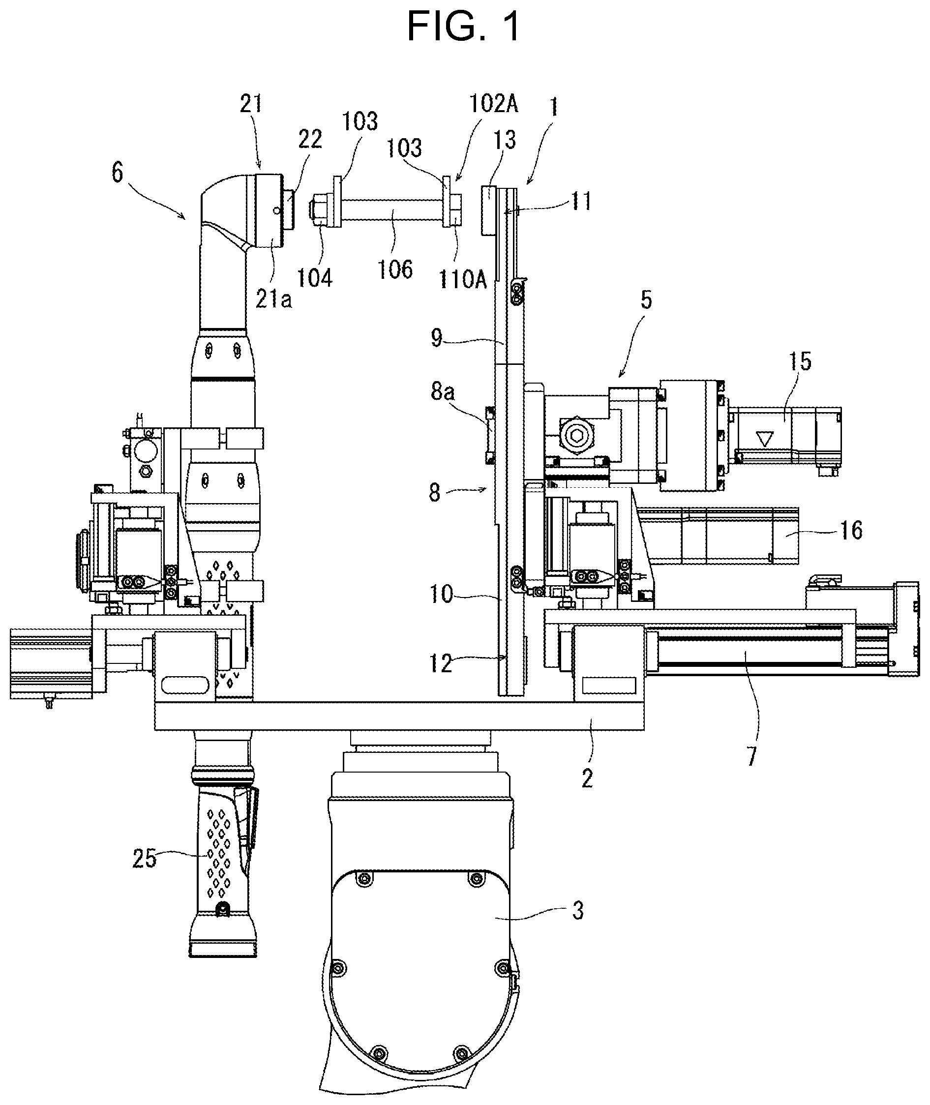 Patent US12304017 Figure 1 – Wheel alignment adjusting device