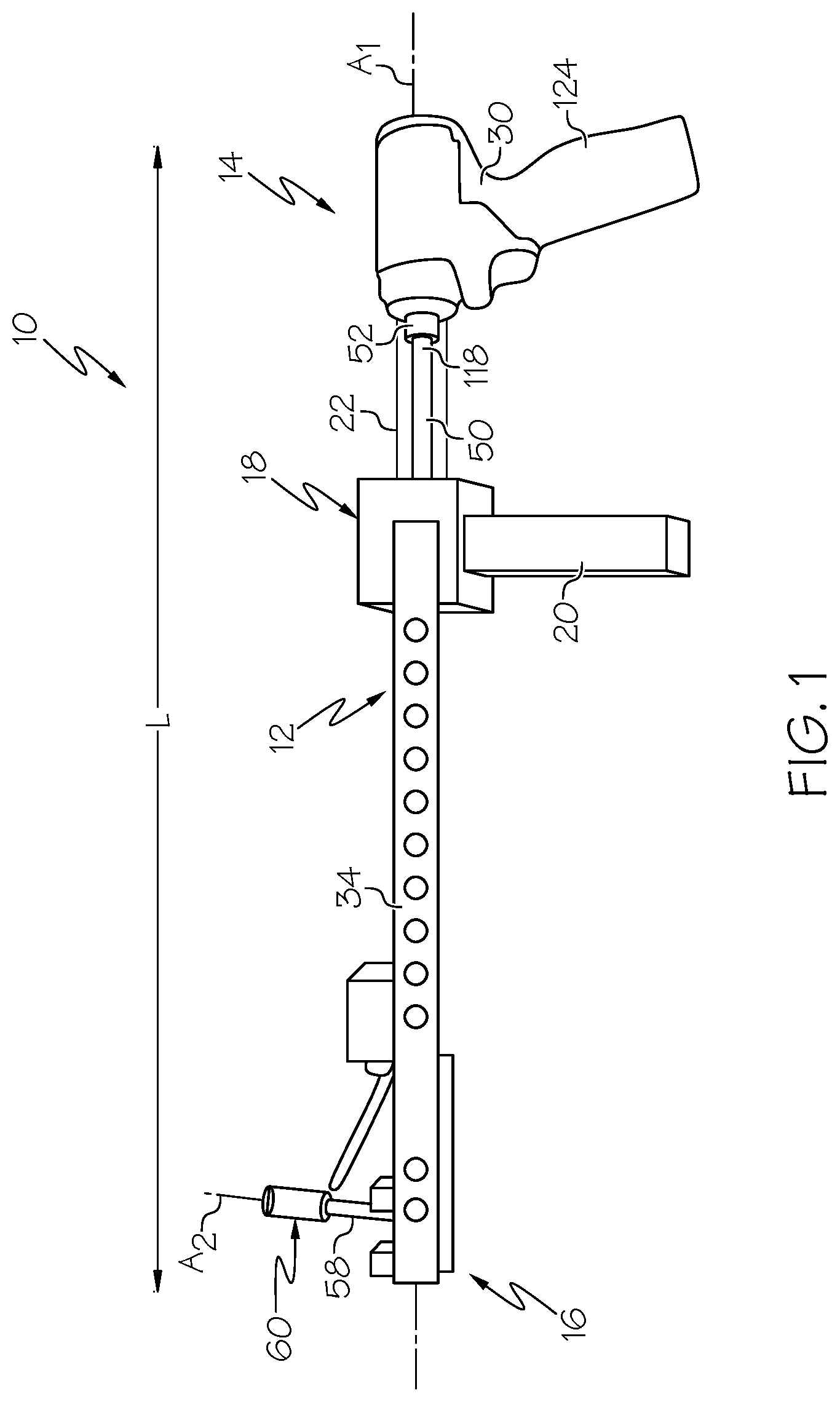 Patent US12304023 — Offset-angle extension devices for rotating power tools — Figure 1