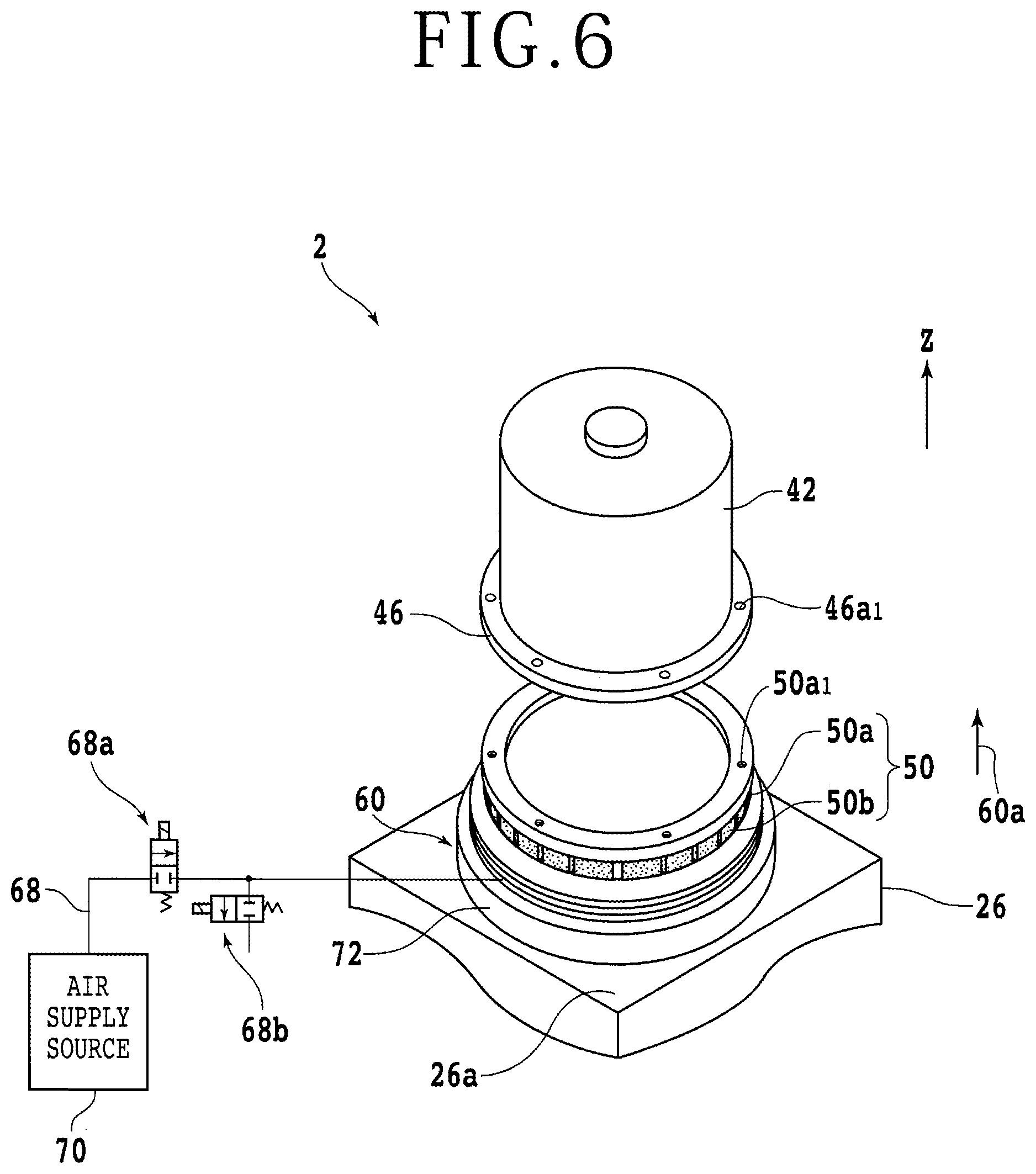 Patent US12304025 Figure 6 – Jig for mounting and dismounting processing tool