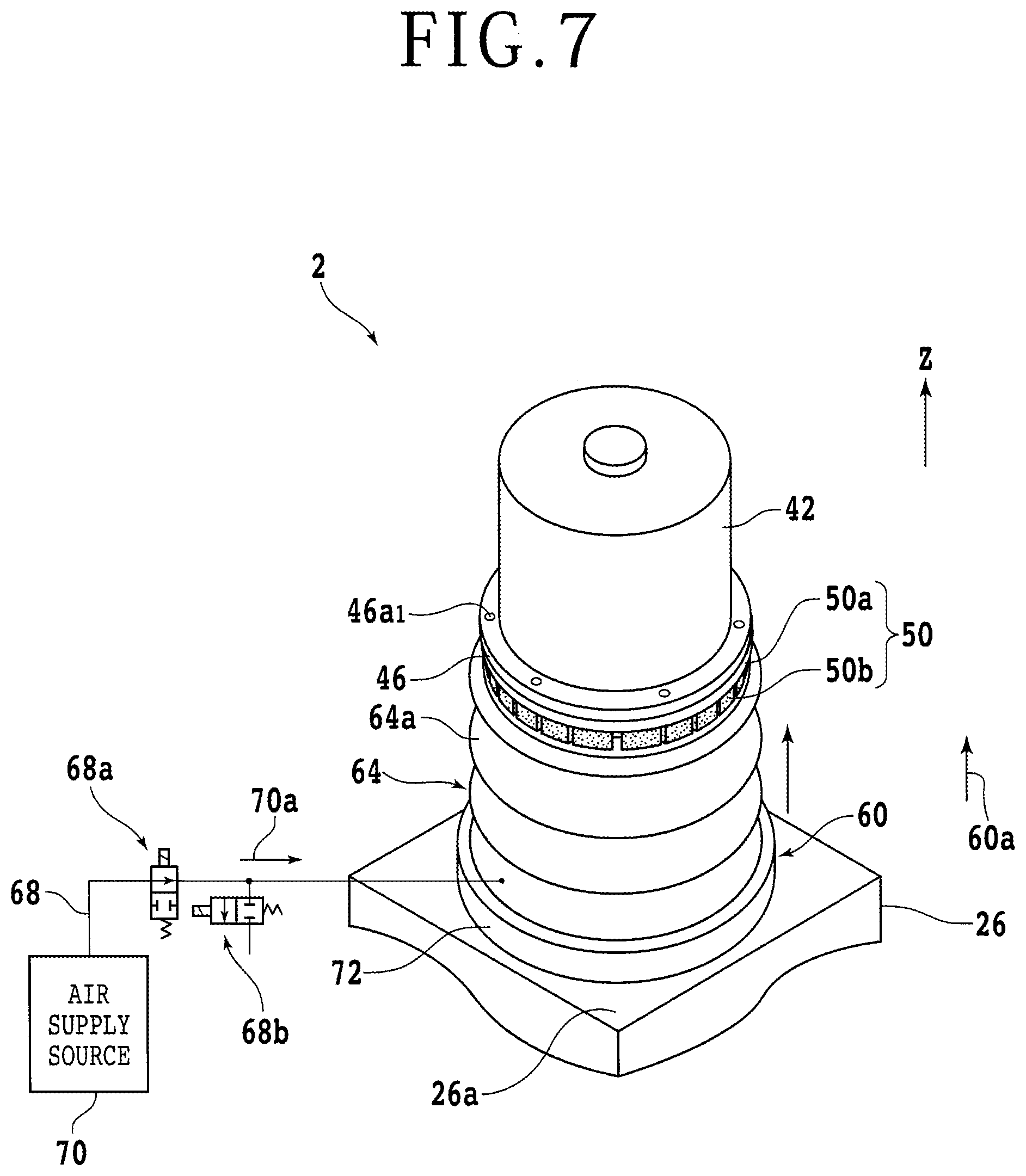 Patent US12304025 Figure 7 – Jig for mounting and dismounting processing tool