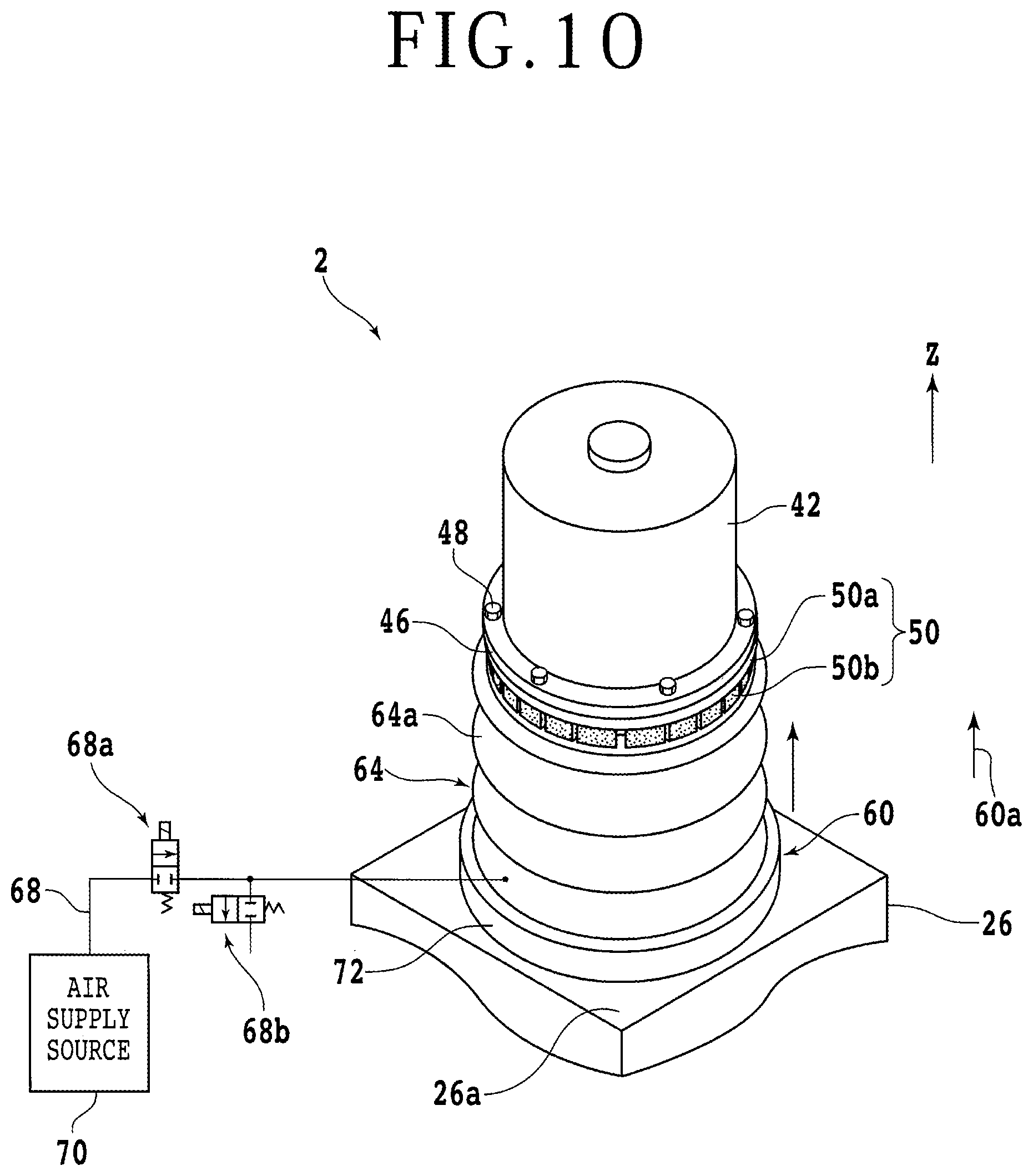Patent US12304025 Figure 10 – Jig for mounting and dismounting processing tool