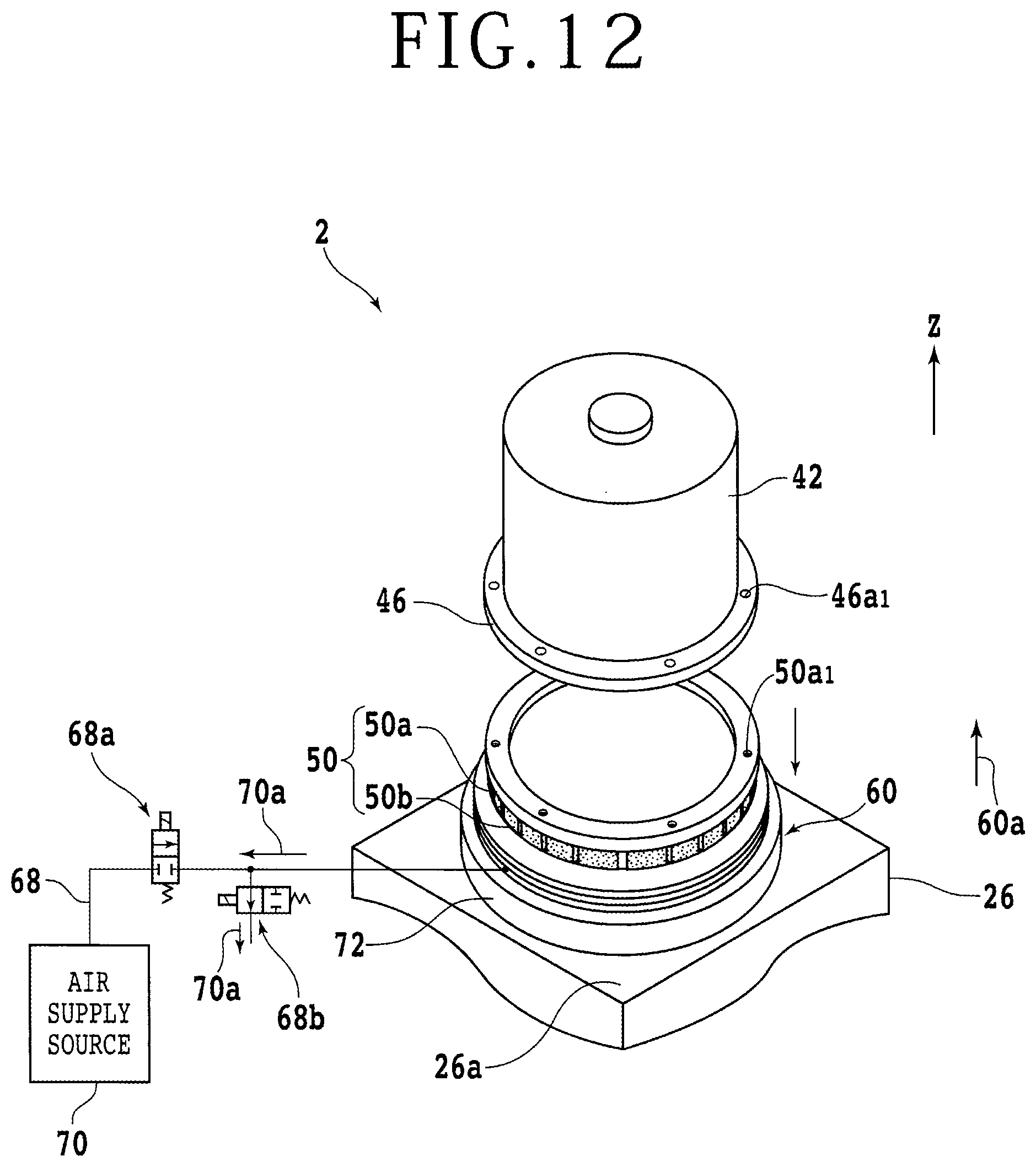Patent US12304025 Figure 12 – Jig for mounting and dismounting processing tool