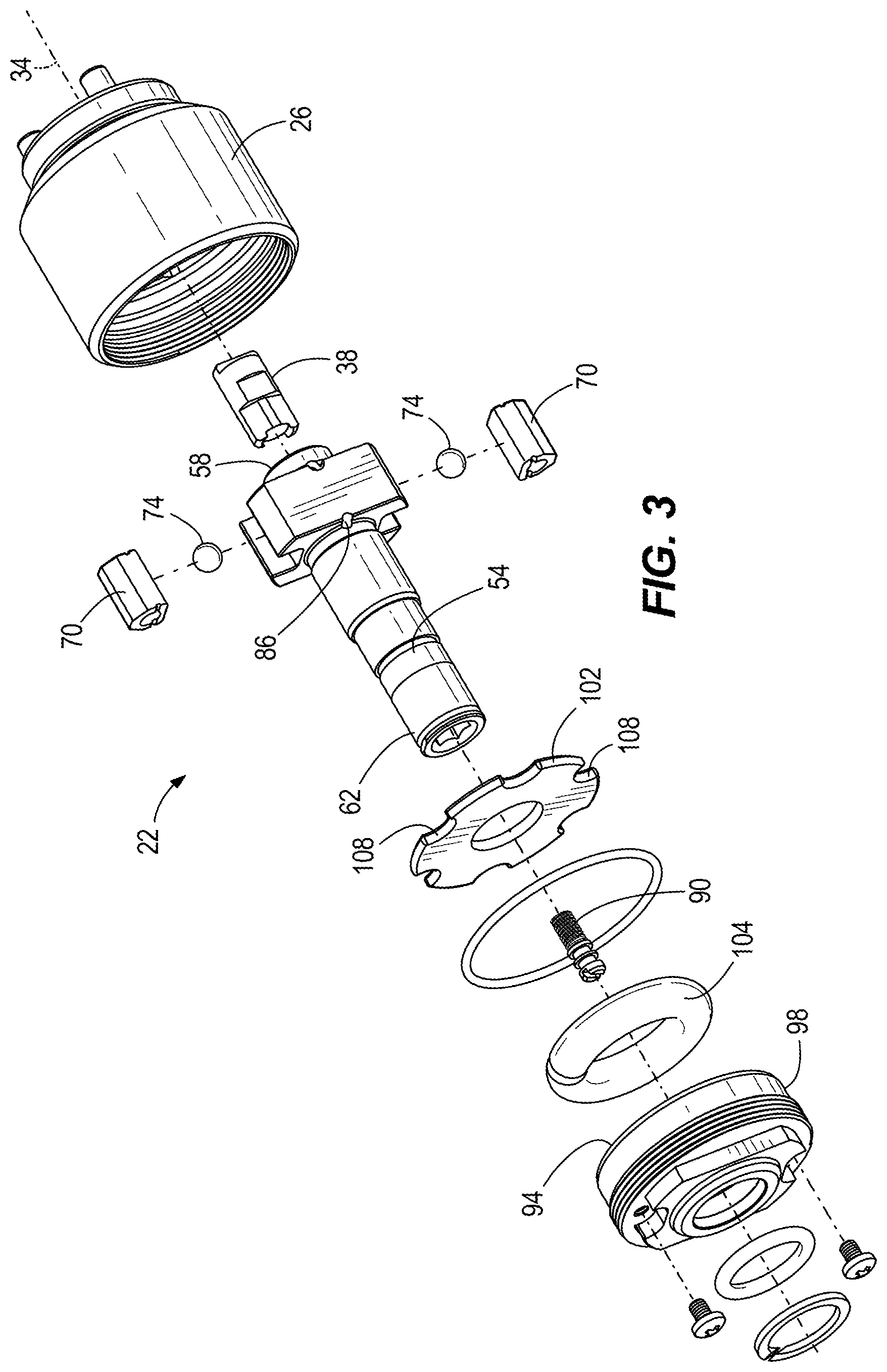 Patent US12304034 Figure 3 – Impact tool with collapsible member to compensate for thermal expansion
