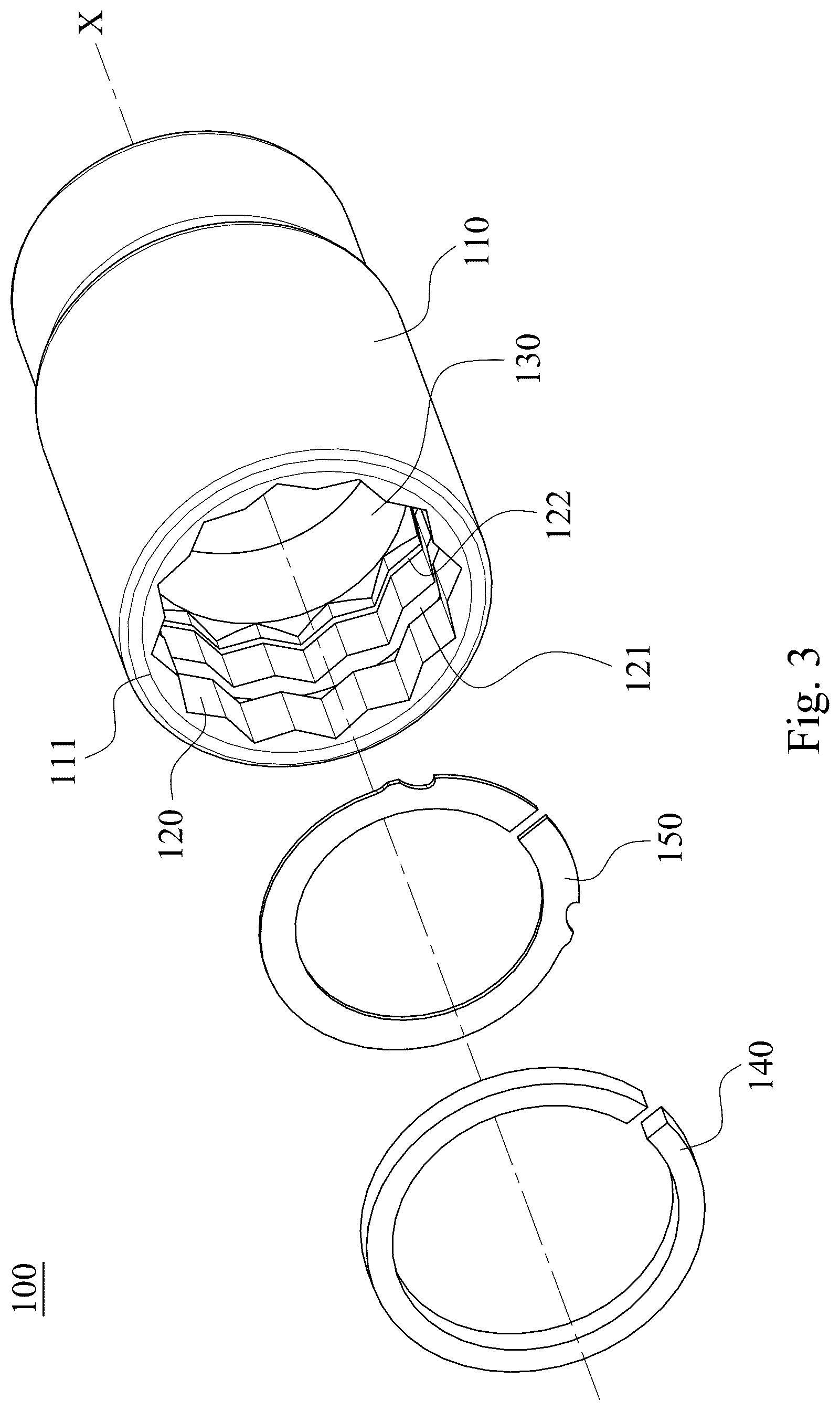 Patent US12304036 Figure 3 – Sleeve structure and working tool assembly