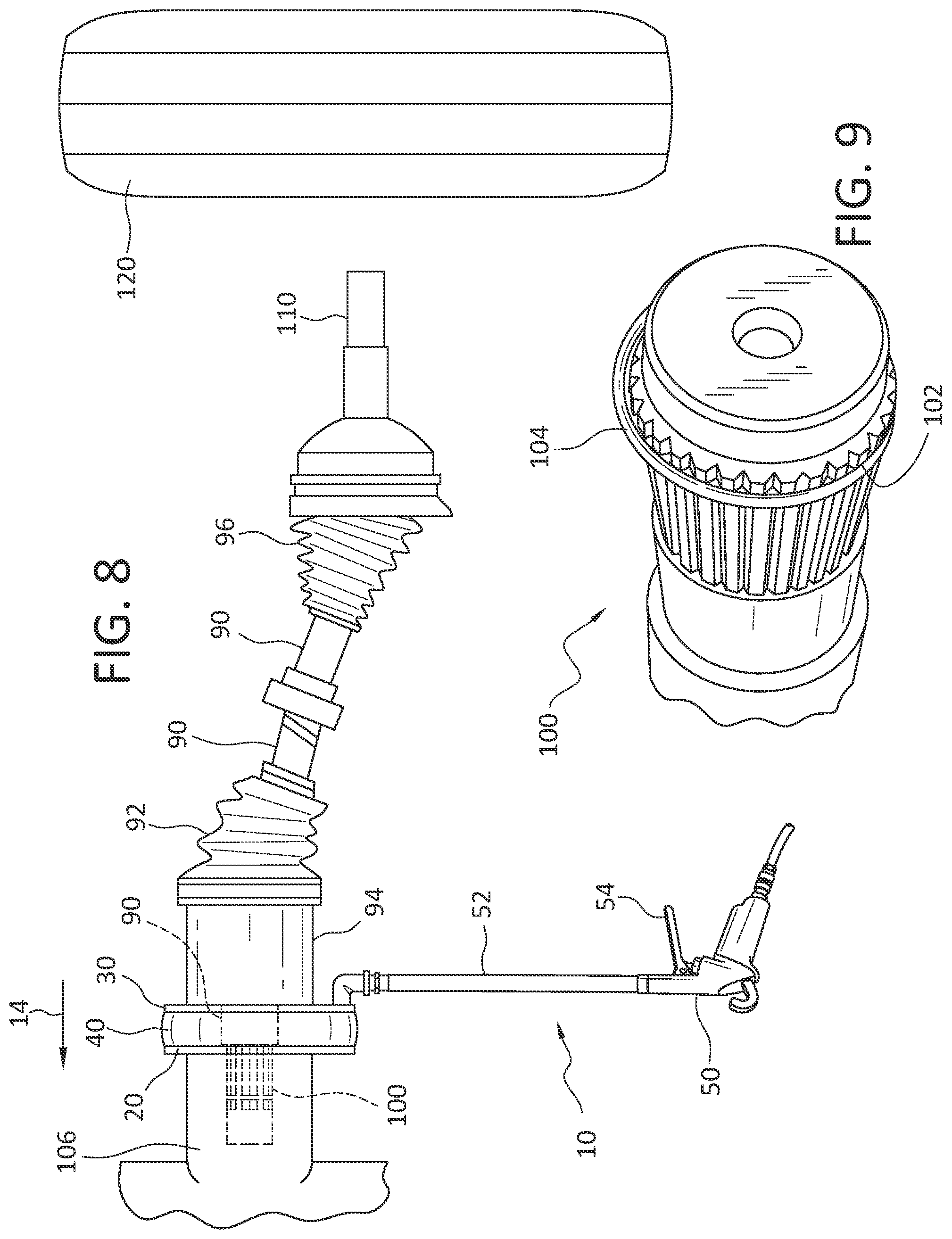 Patent US12304039 Figure 5 – Axle removal tool and method