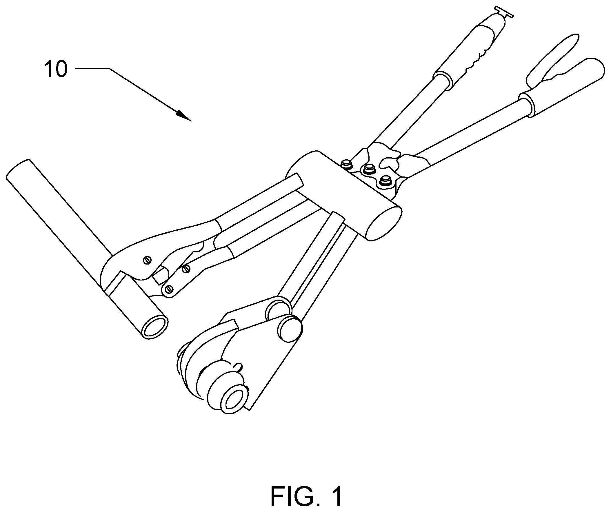 Patent US12304040 Figure 1 – Press to fit pipe connector tool