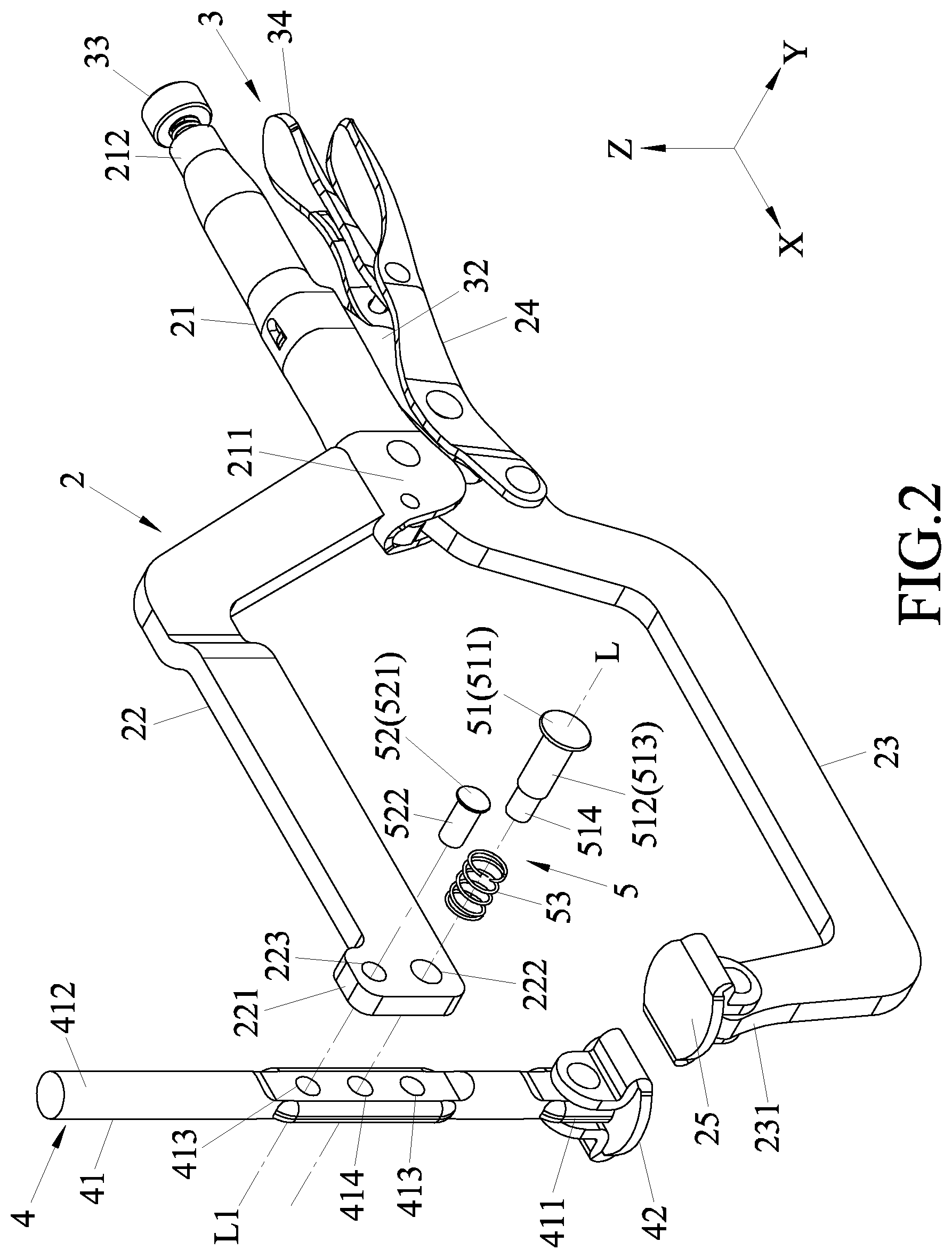 Patent US12304042 Figure 2 – Locking pliers
