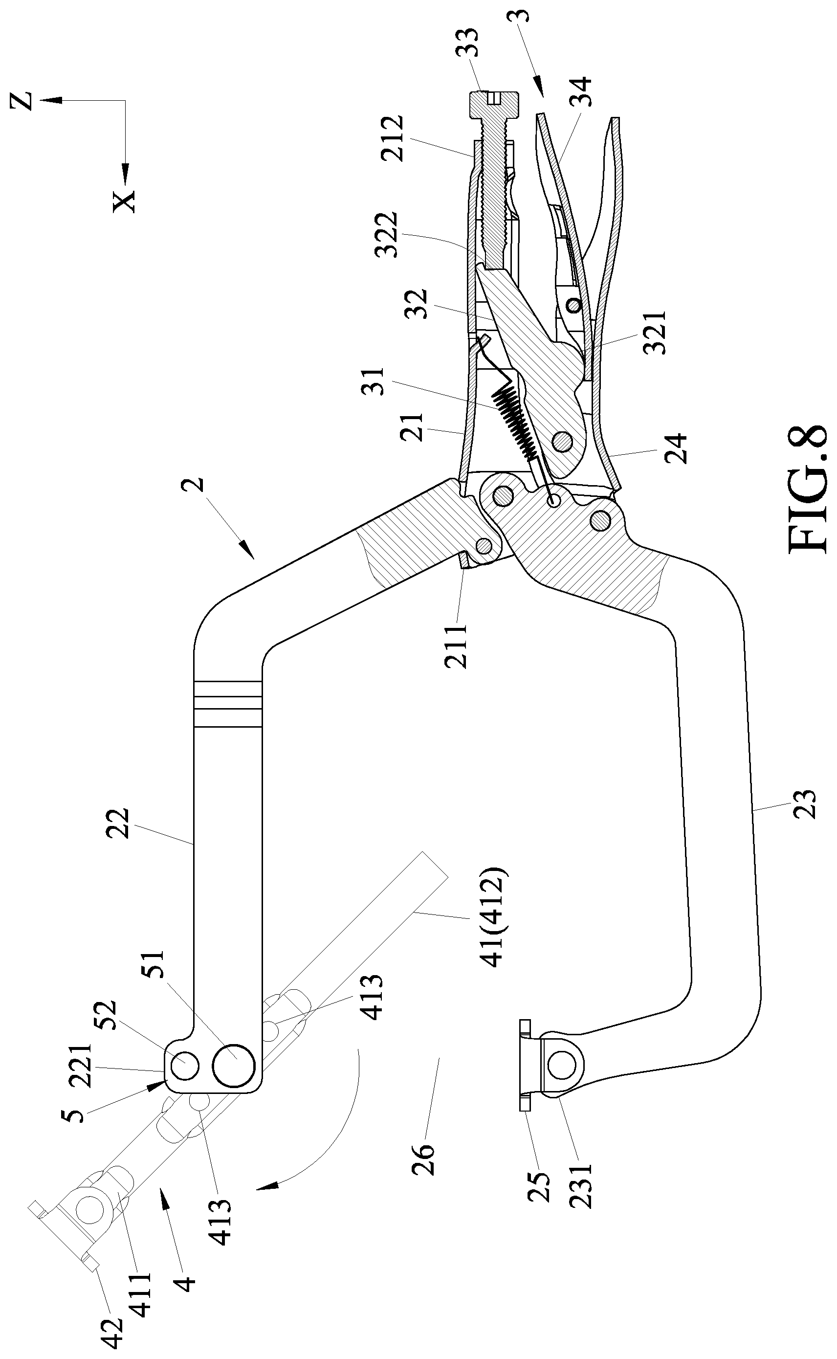 Patent US12304042 Figure 8 – Locking pliers