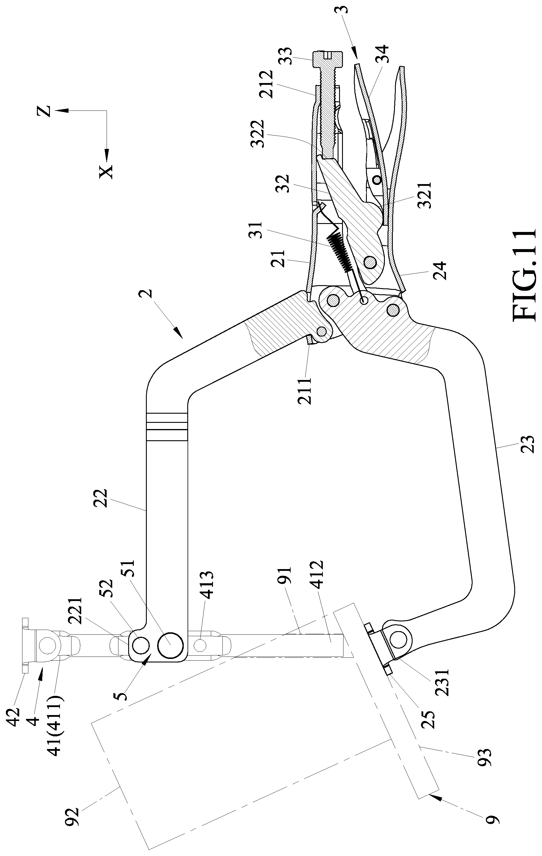 Patent US12304042 Figure 11 – Locking pliers