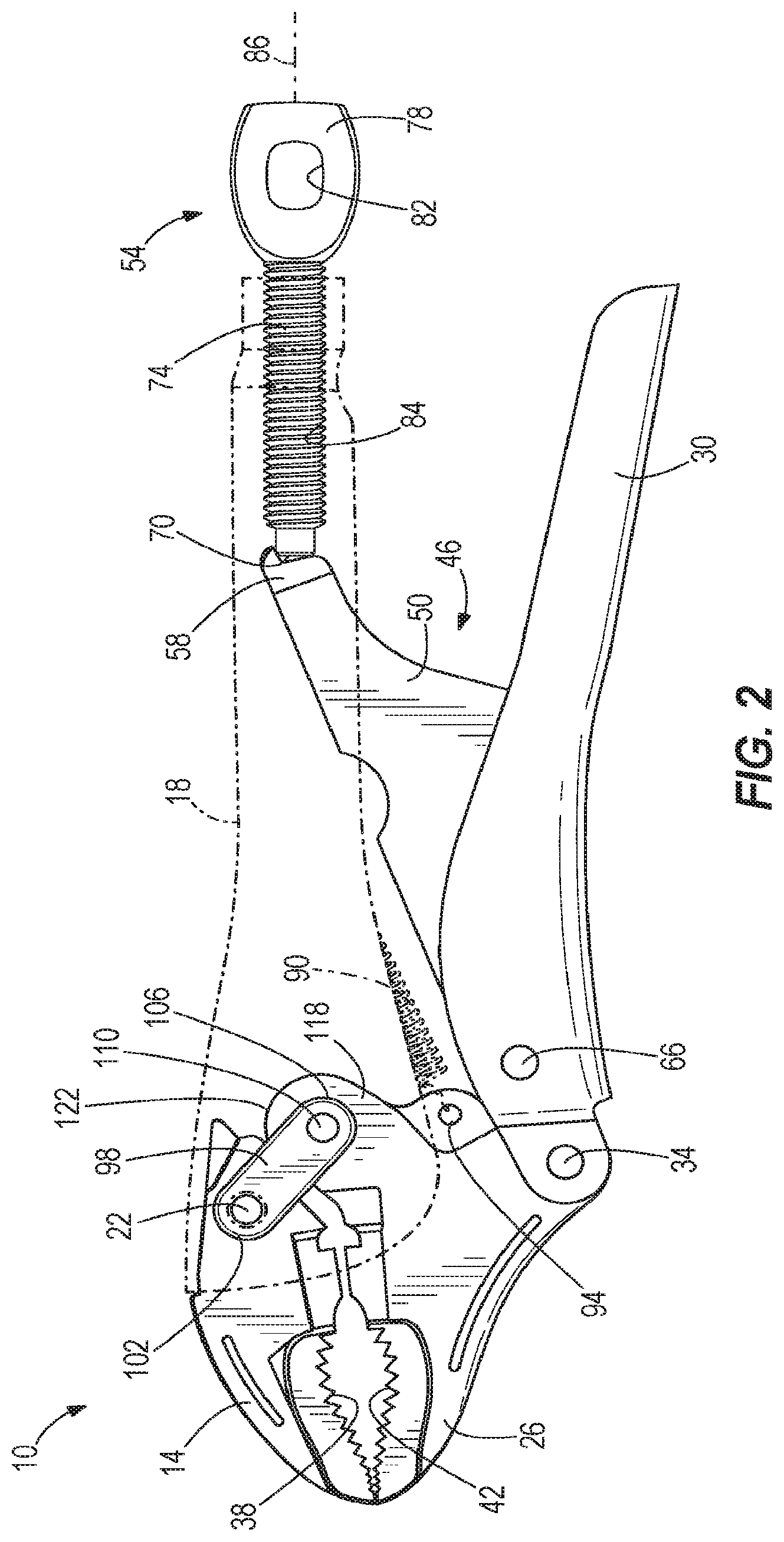 Patent US12304043 Figure 2 – Locking pliers