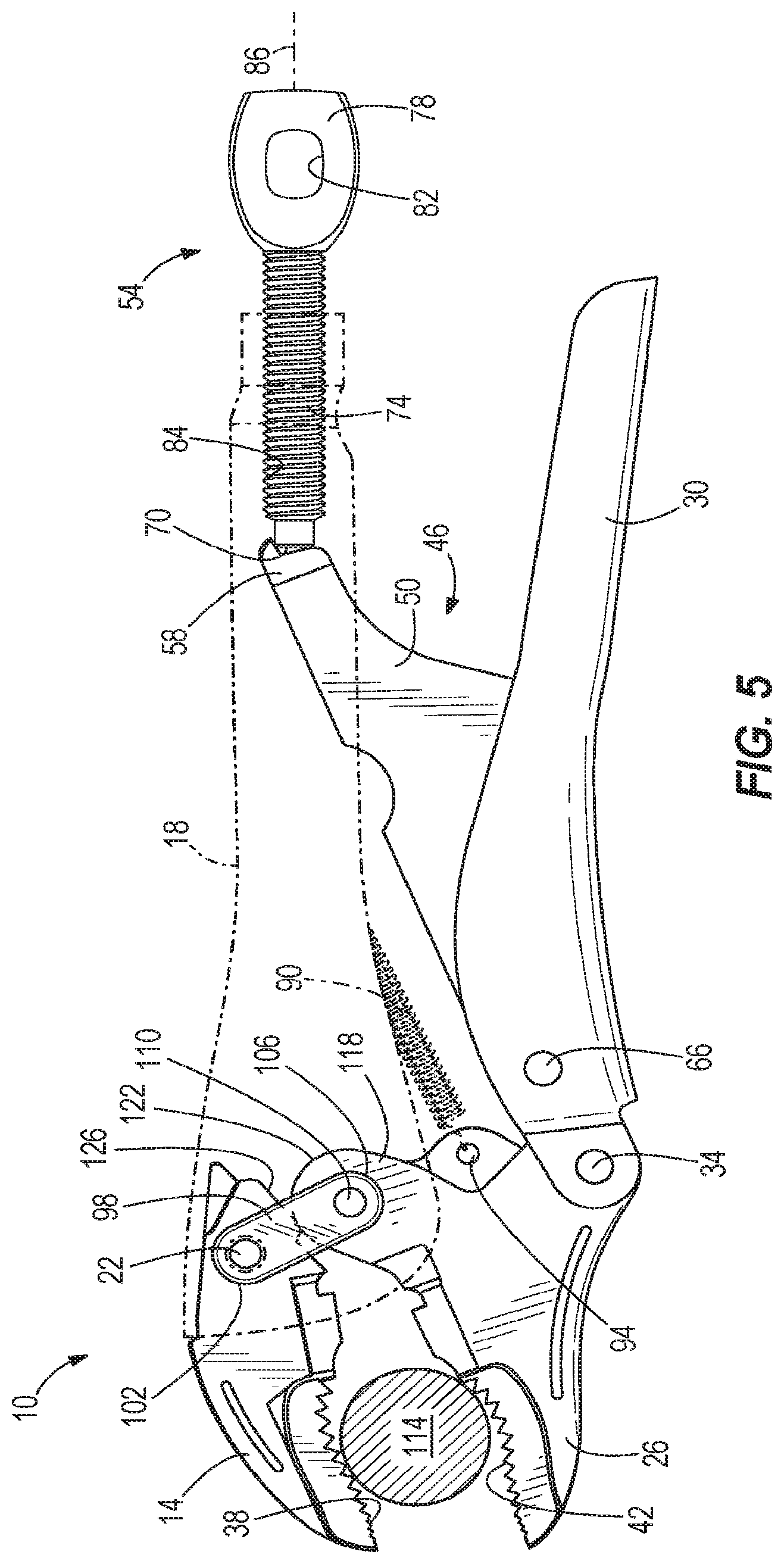 Patent US12304043 Figure 5 – Locking pliers
