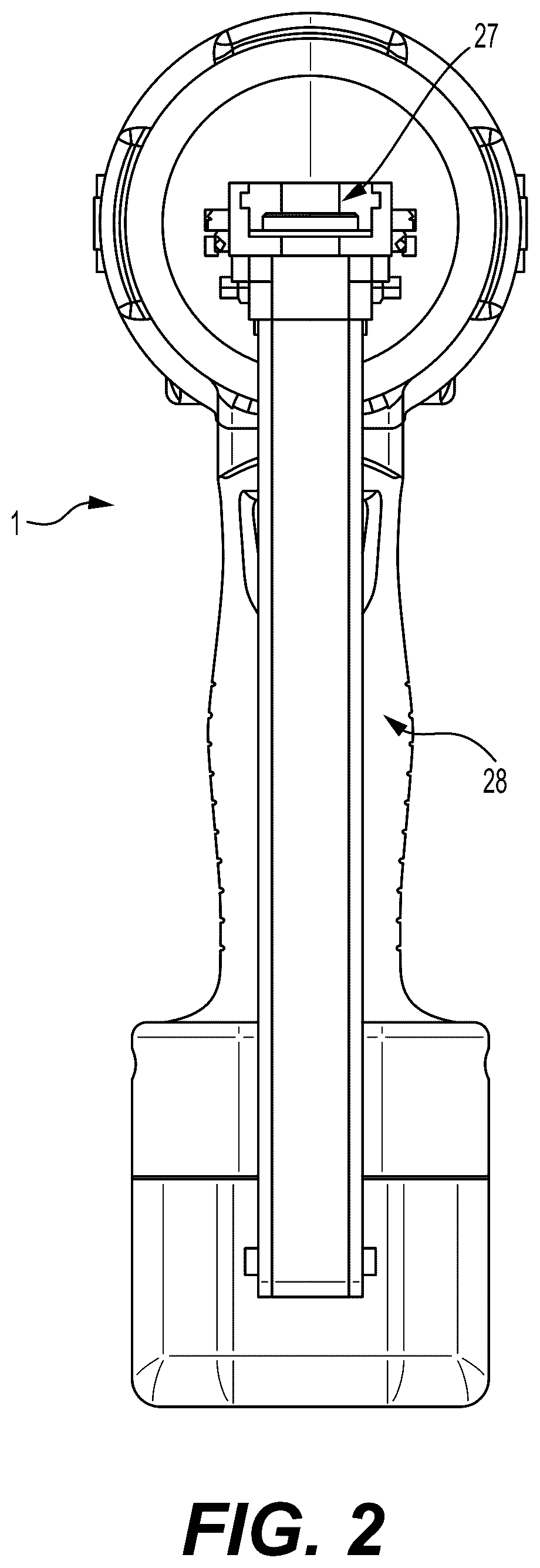 Patent US12304045 Figure 2 – Electrically-mechanically operated tool for driving fasteners