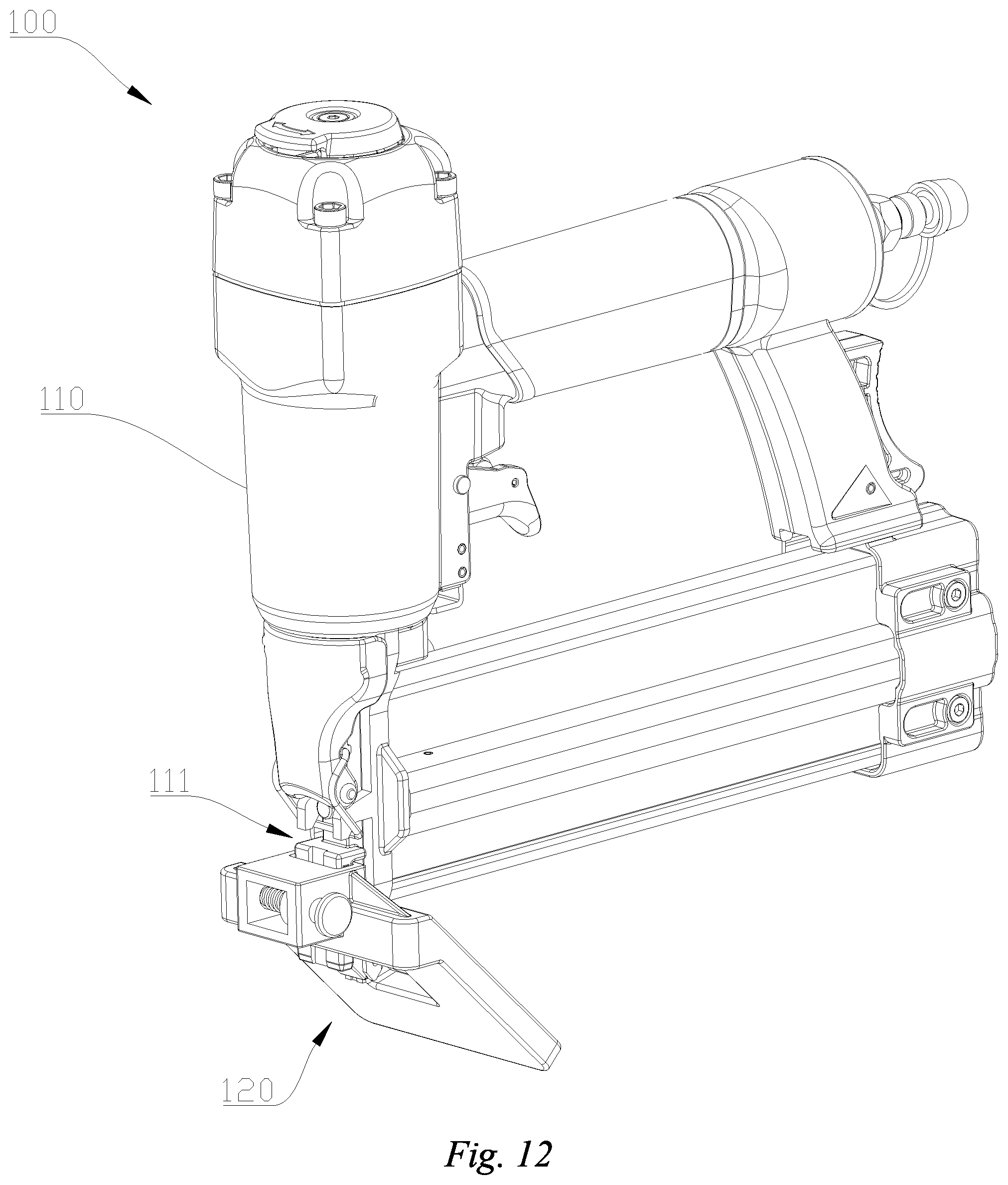 Patent US12304046 Figure 9 – Nailing device