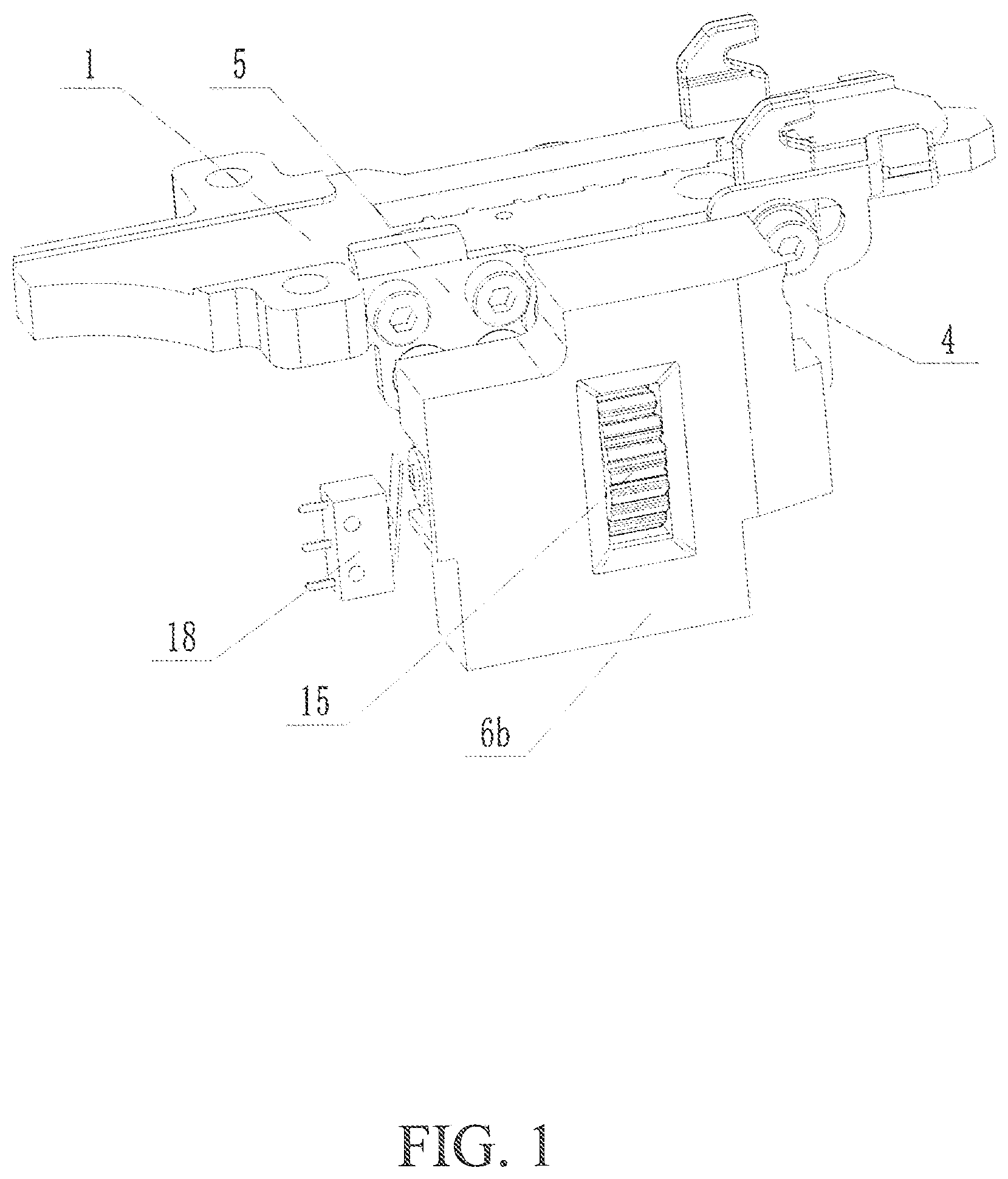 Patent US12304047 Figure 1 – Safety frame travel adjustment device for nail gun