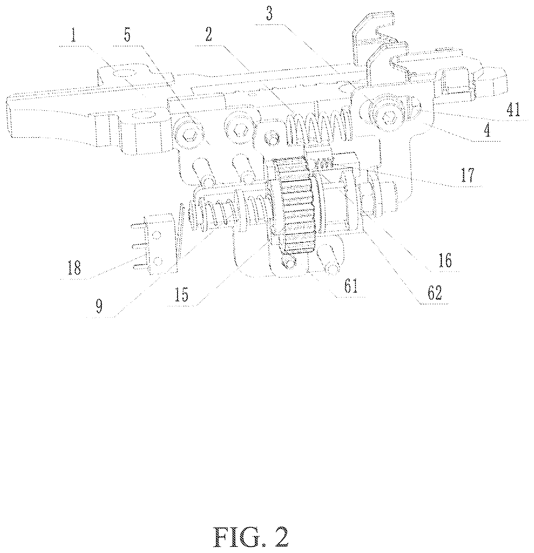 Patent US12304047 Figure 2 – Safety frame travel adjustment device for nail gun