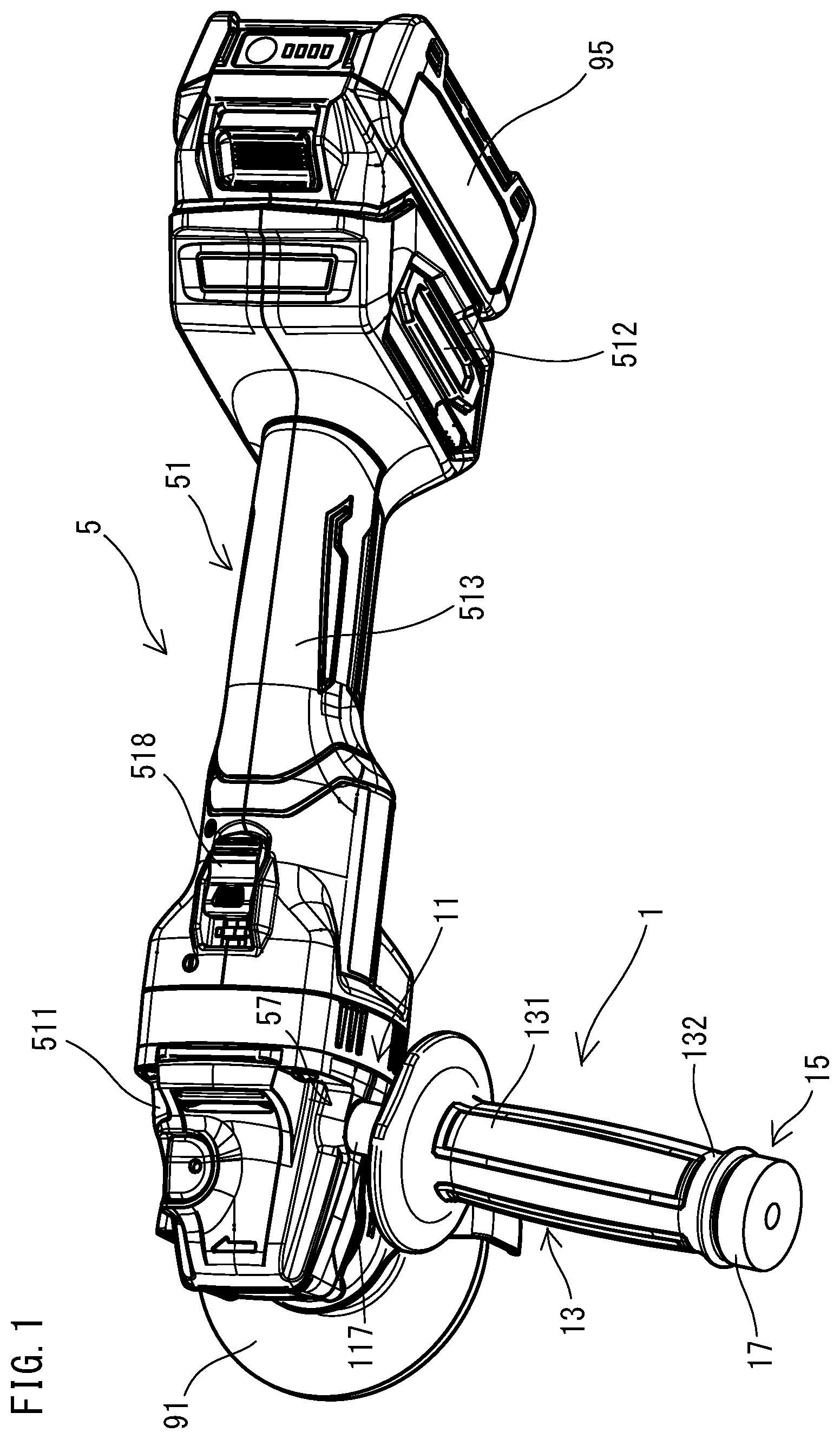 Patent US12304048 Figure 1 – Handle for use with power tool
