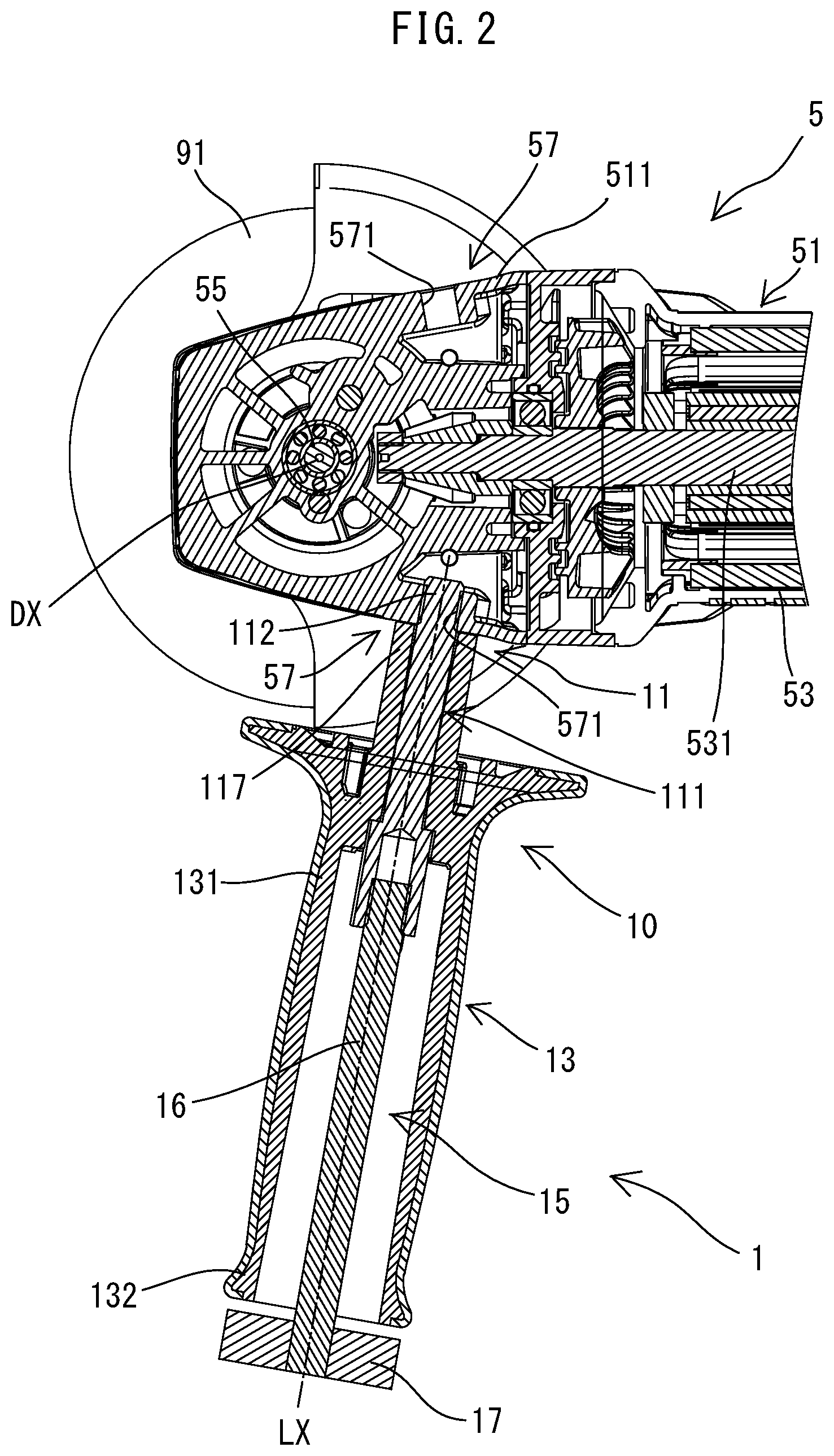 Patent US12304048 Figure 2 – Handle for use with power tool