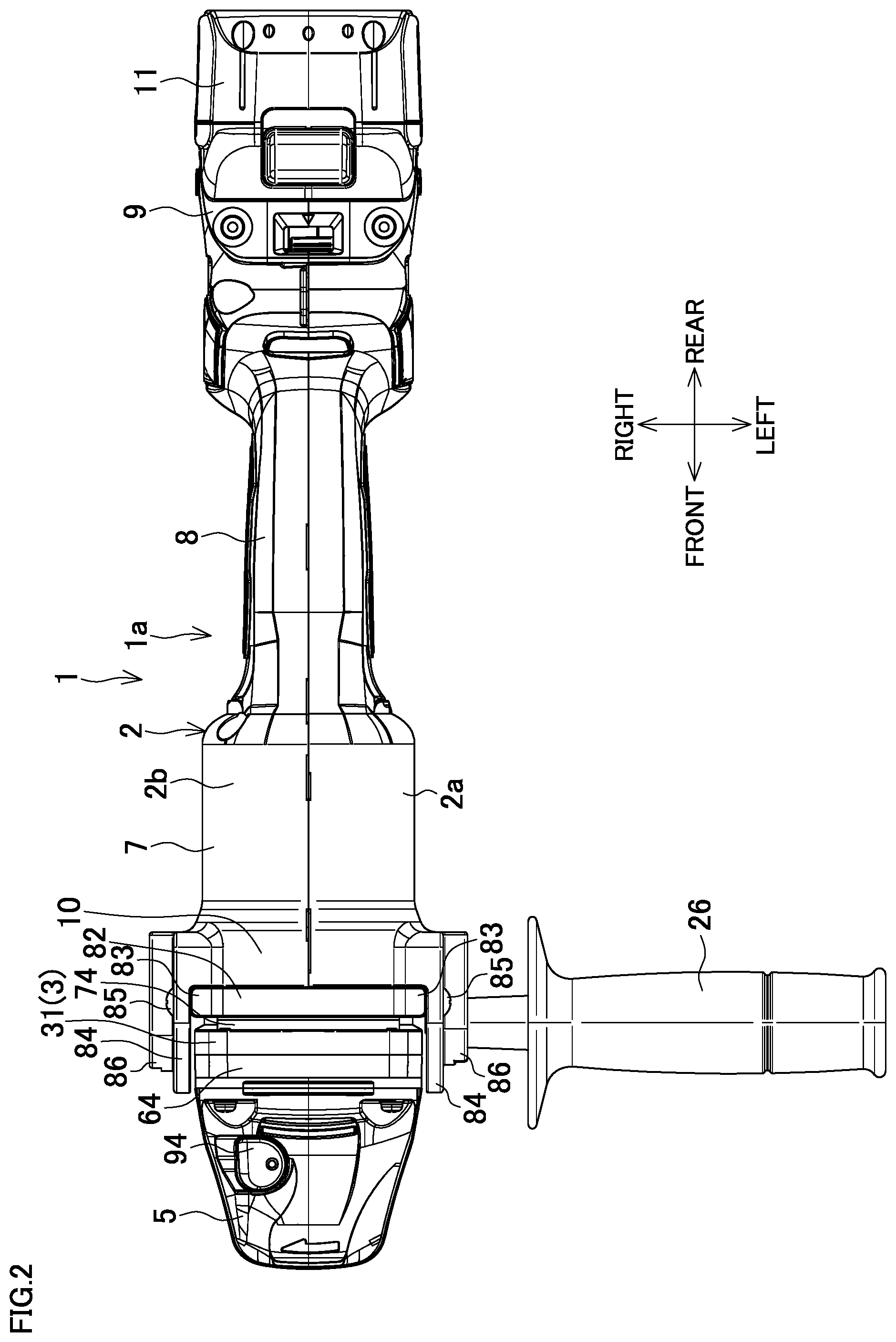 Patent US12304052 Figure 2 – Electric power tool