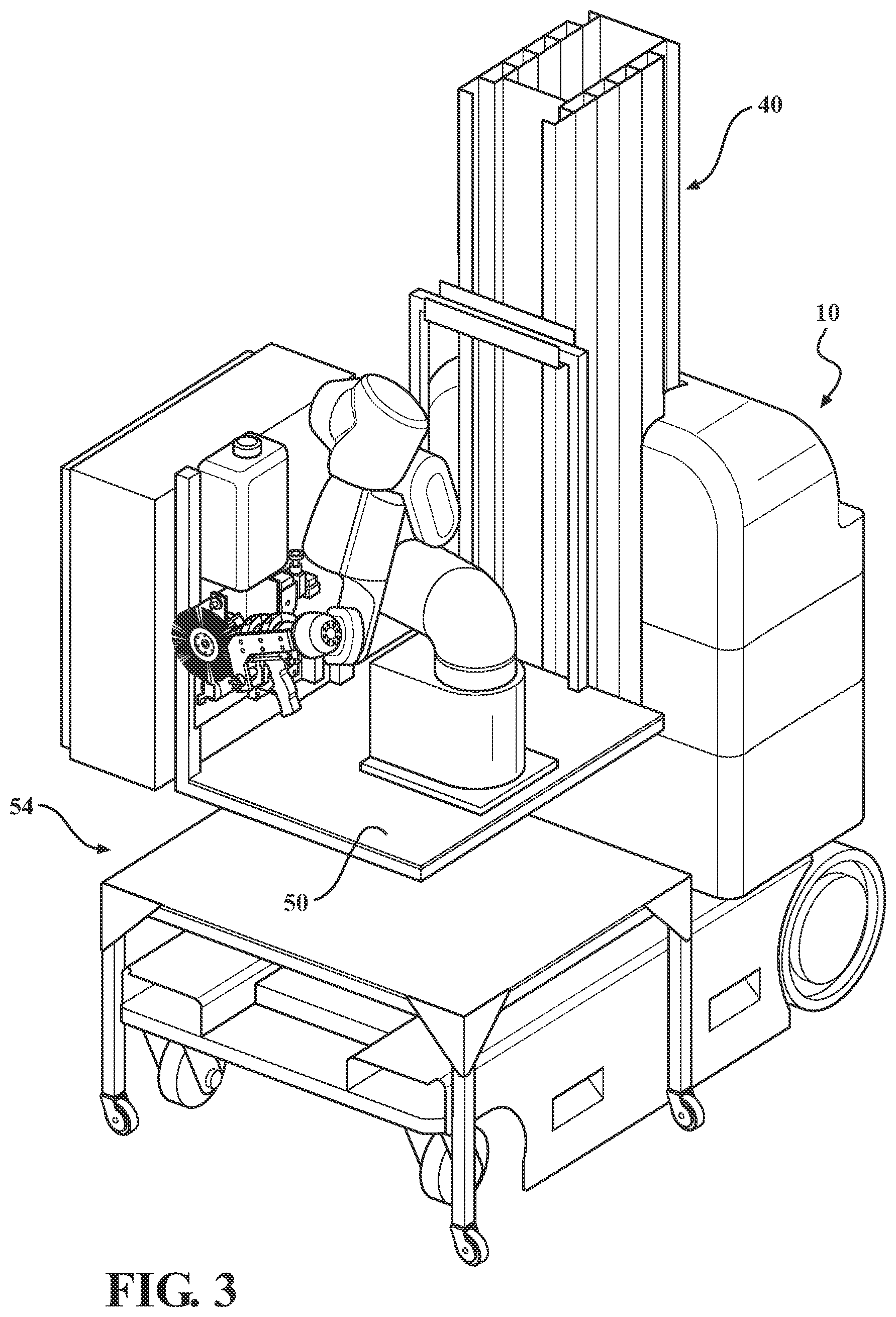 Patent US12304055 Figure 3 – Remote spray foam system for polyurethane insulation foam