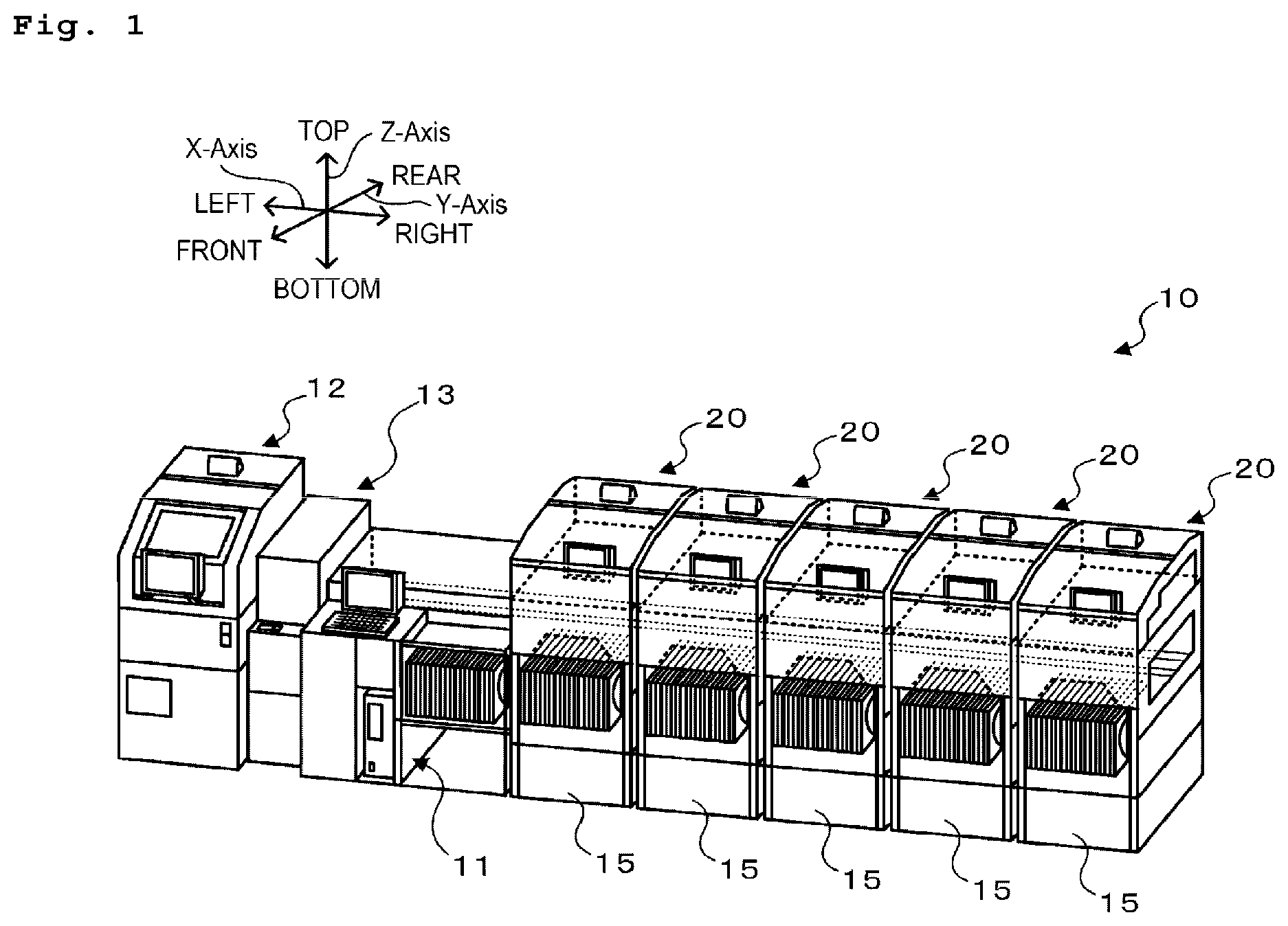 Patent US12304060 Figure 1 – Nozzle replacement table unit
