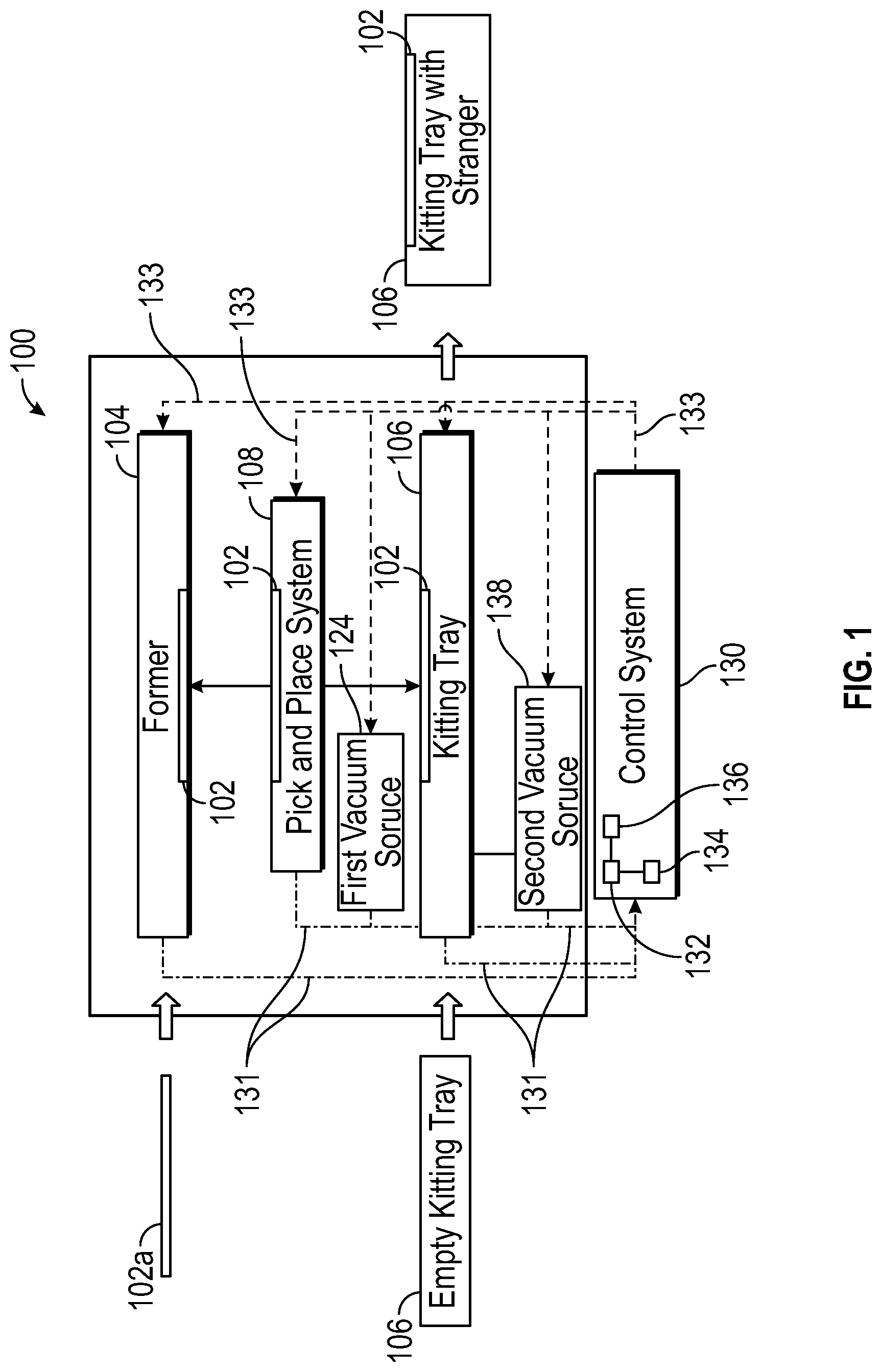 Patent US12304062 Figure 1 – Part transfer system