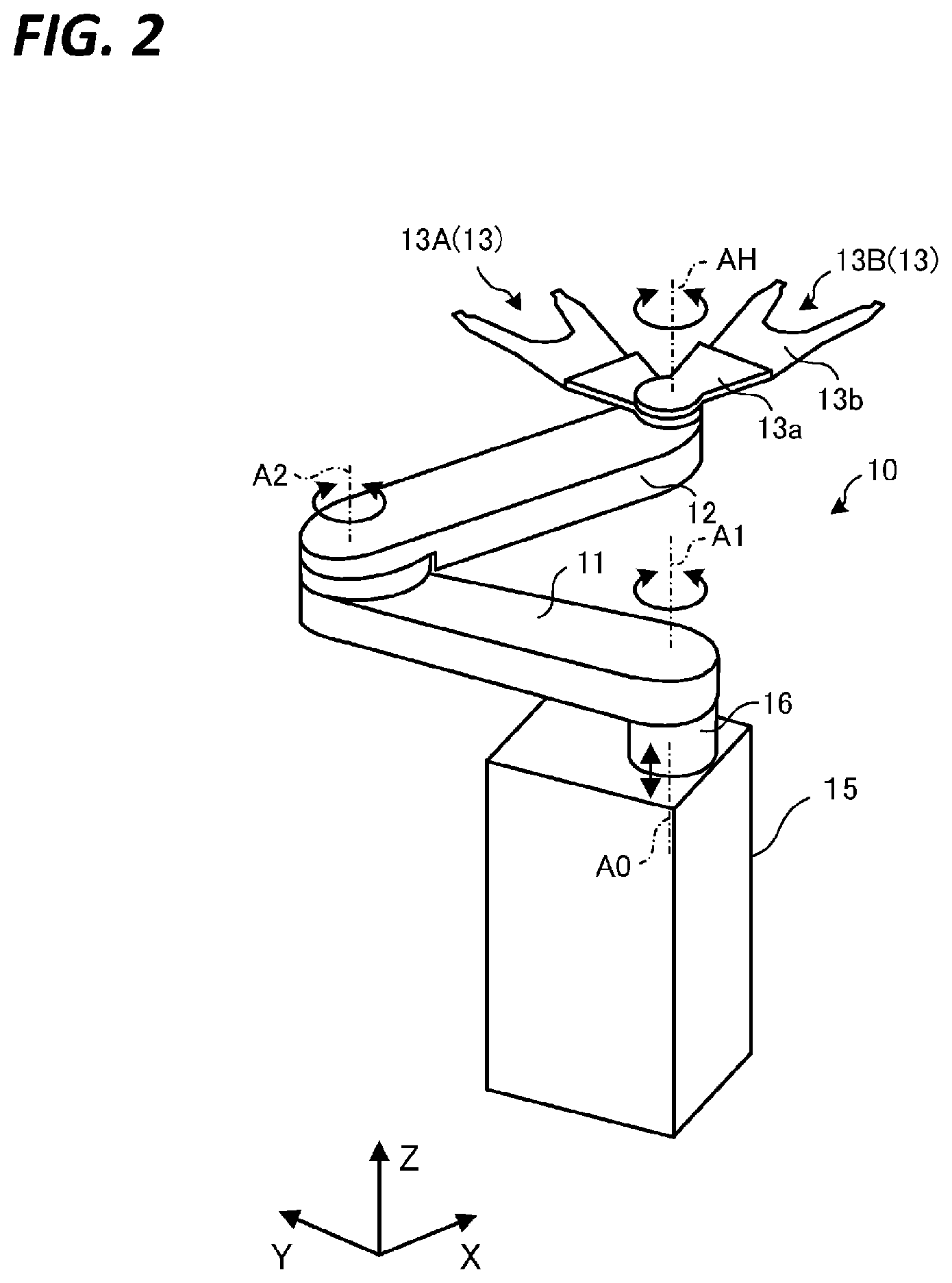 Patent US12304067 Figure 2 – Transfer robot and robot system