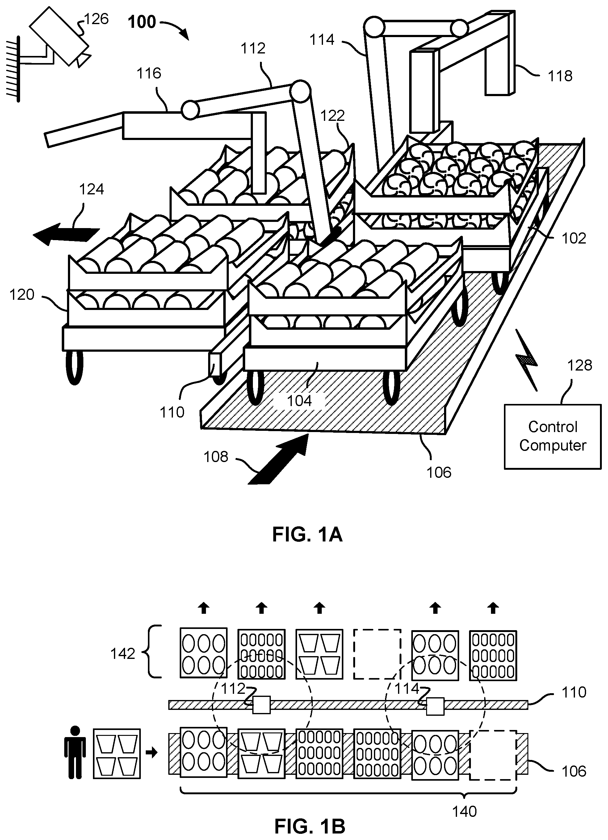 Patent US12304074 Figure 1 – Robot carriage tray table