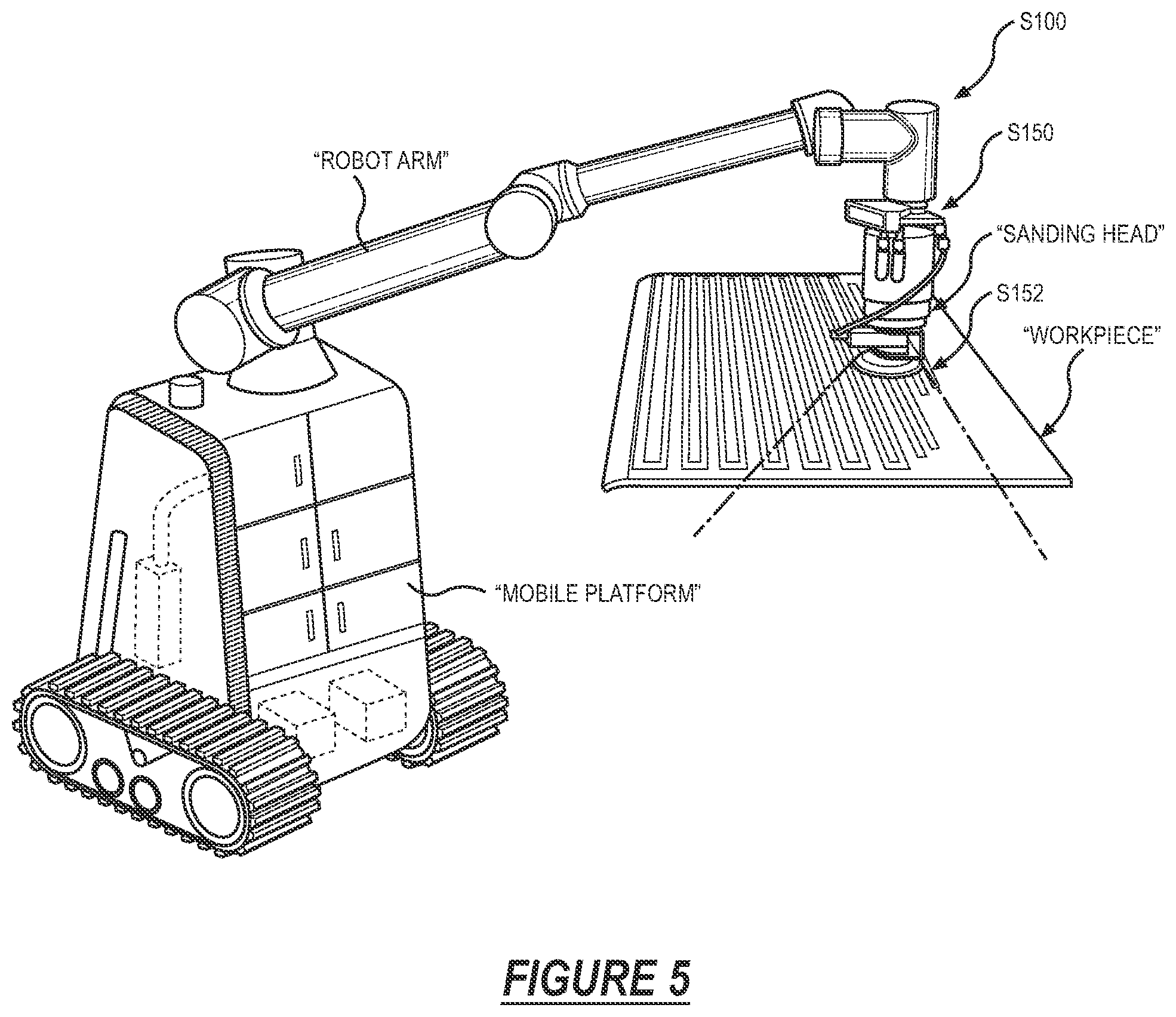 Patent US12304080 Figure 5 – Method for autonomously repairing surface defects in a workpiece through surface modifications