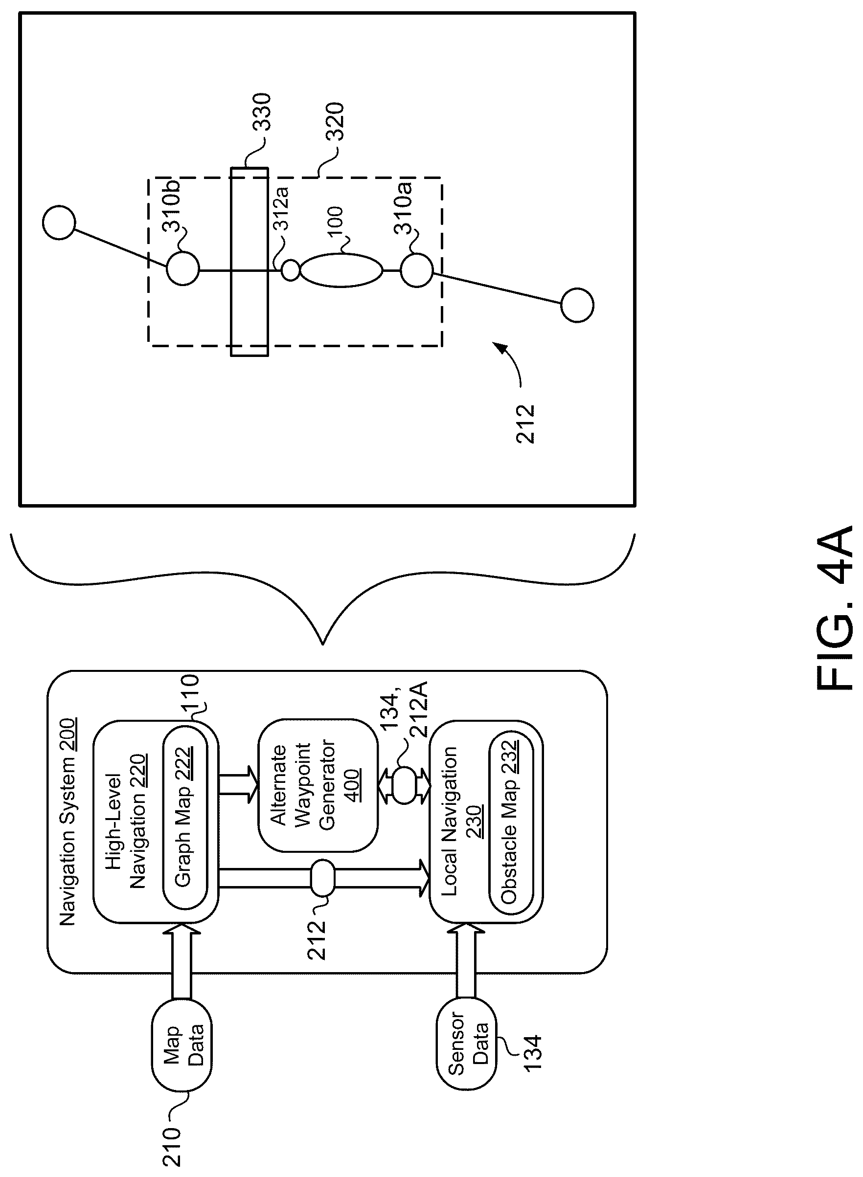 Patent US12304082 Figure 6 – Alternate route finding for waypoint-based navigation maps